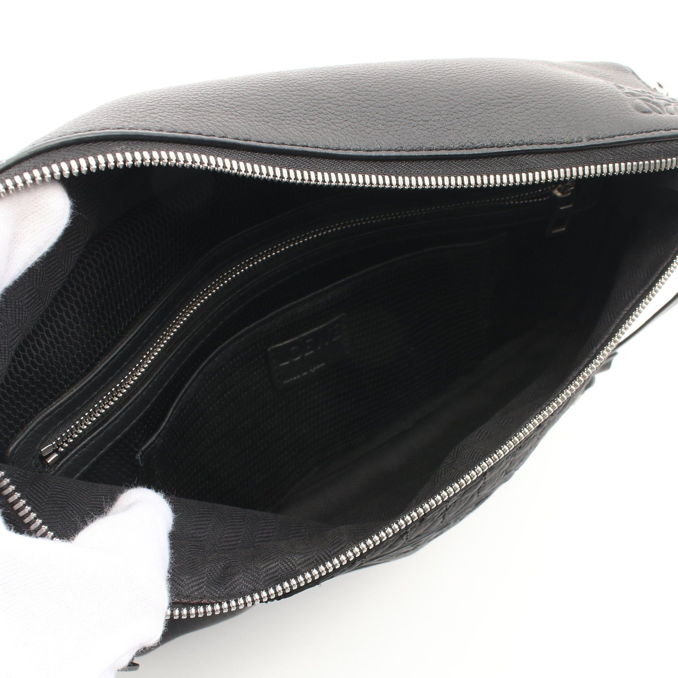 Loewe Loewe Puzzle Sling Body Bag Waist Nylon Leather Black Size ONE SIZE - 3 Thumbnail