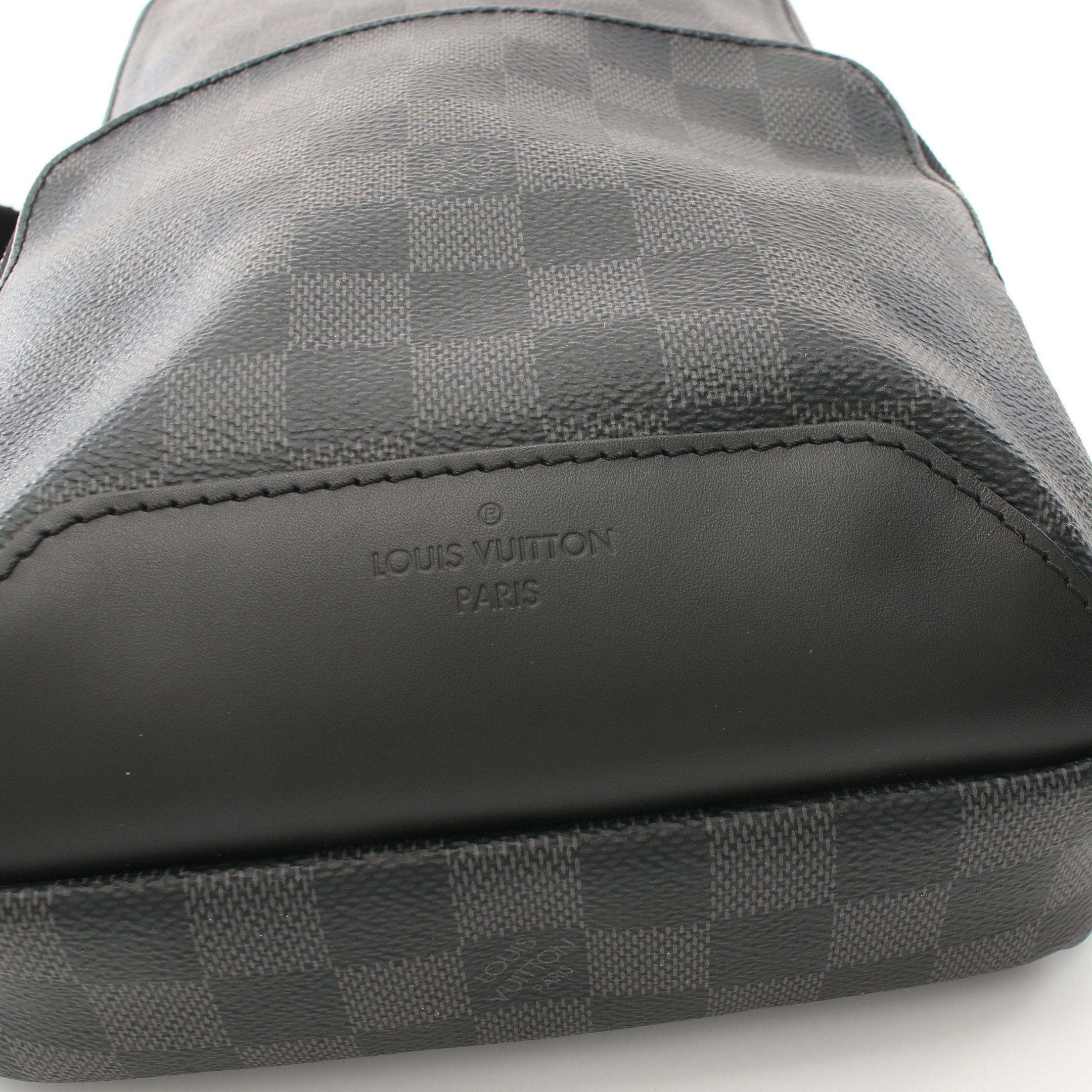 Louis Vuitton Louis Vuitton Avenue Sling Bag Damier Graphite Body Leather Black Size ONE SIZE - 8 Thumbnail