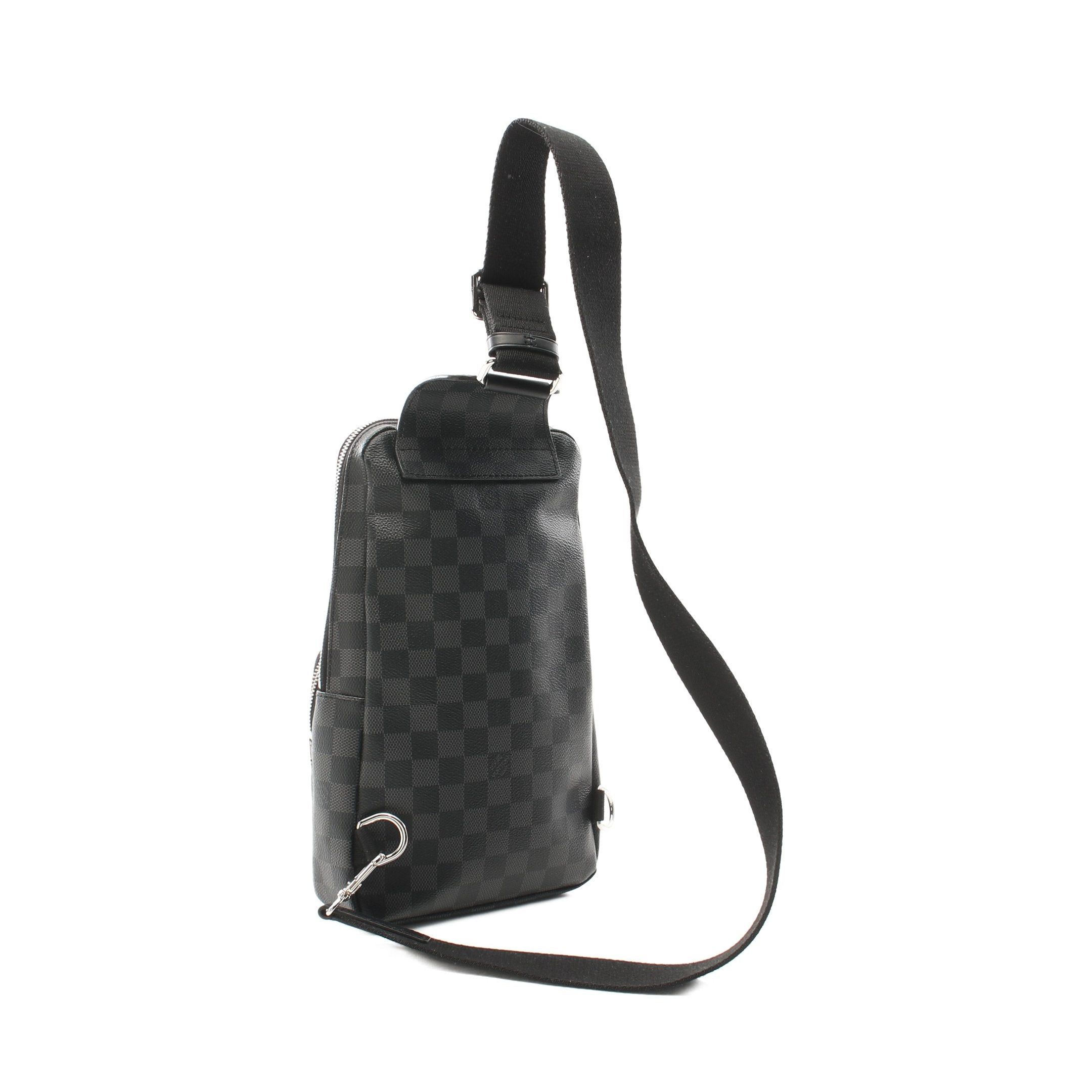 Louis Vuitton Louis Vuitton Avenue Sling Bag Damier Graphite Body Leather Black Size ONE SIZE - 2 Thumbnail