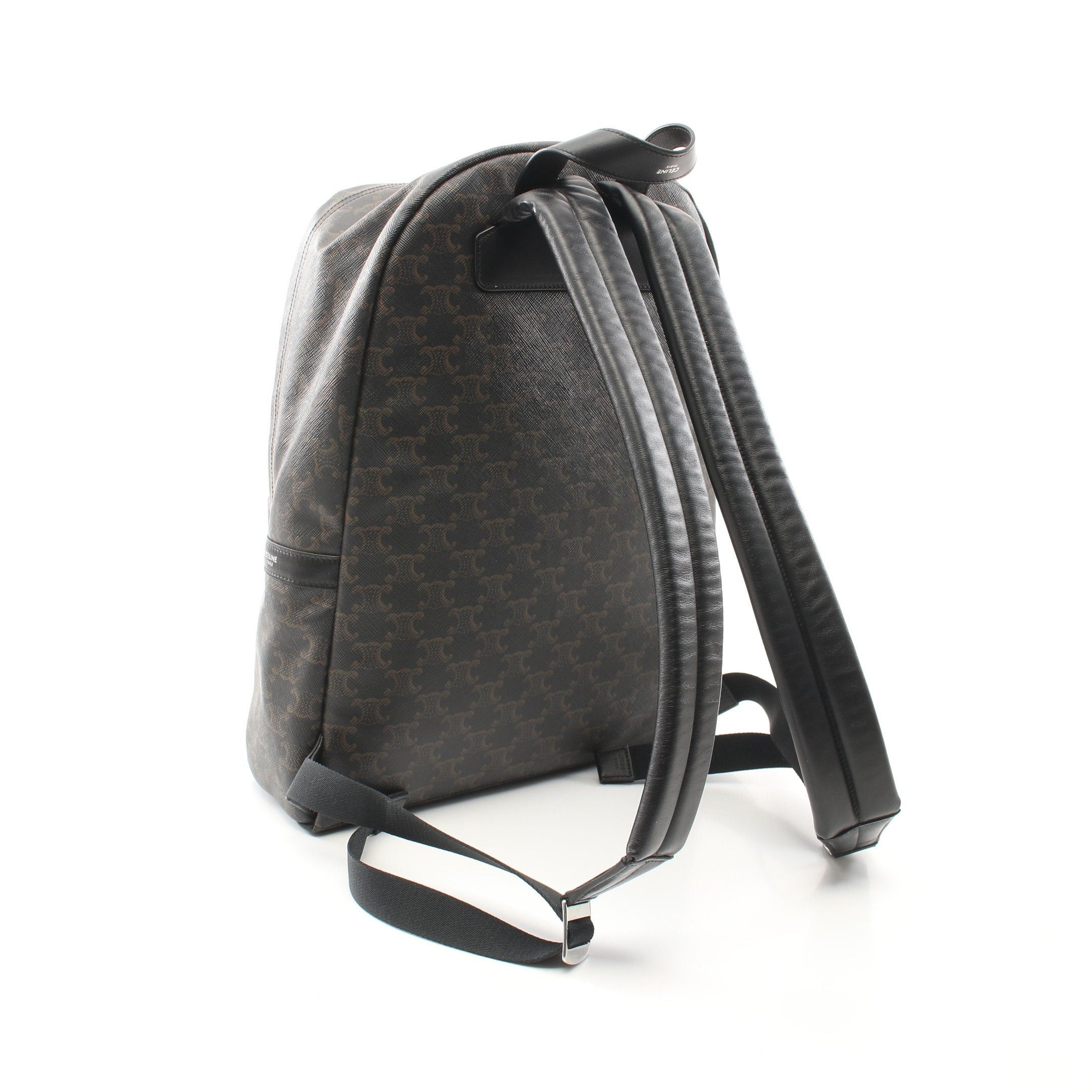 Celine Celine Triomphe Medium Backpack Rucksack Leather Black Size ONE SIZE - 2 Thumbnail