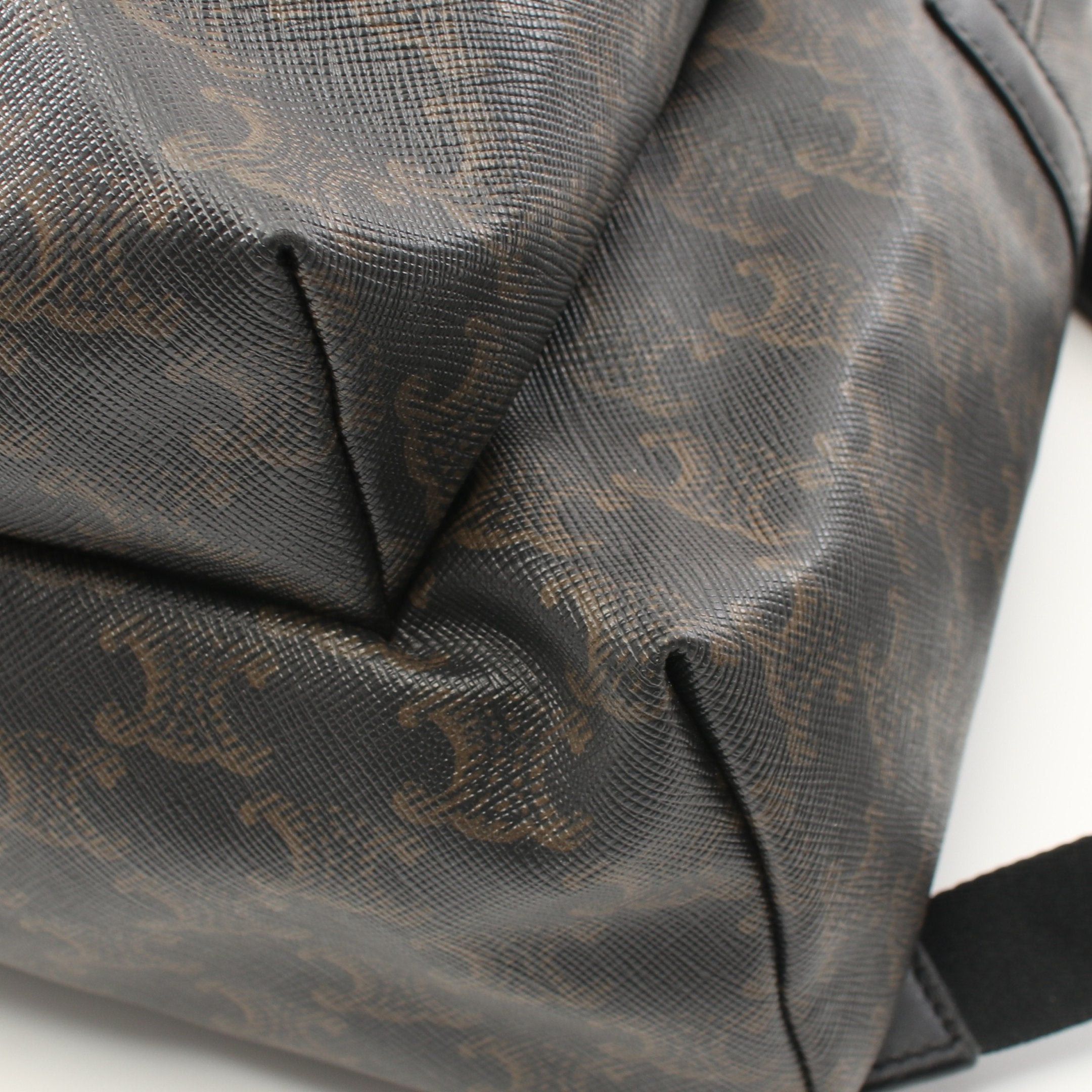 Celine Celine Triomphe Medium Backpack Rucksack Leather Black Size ONE SIZE - 8 Thumbnail