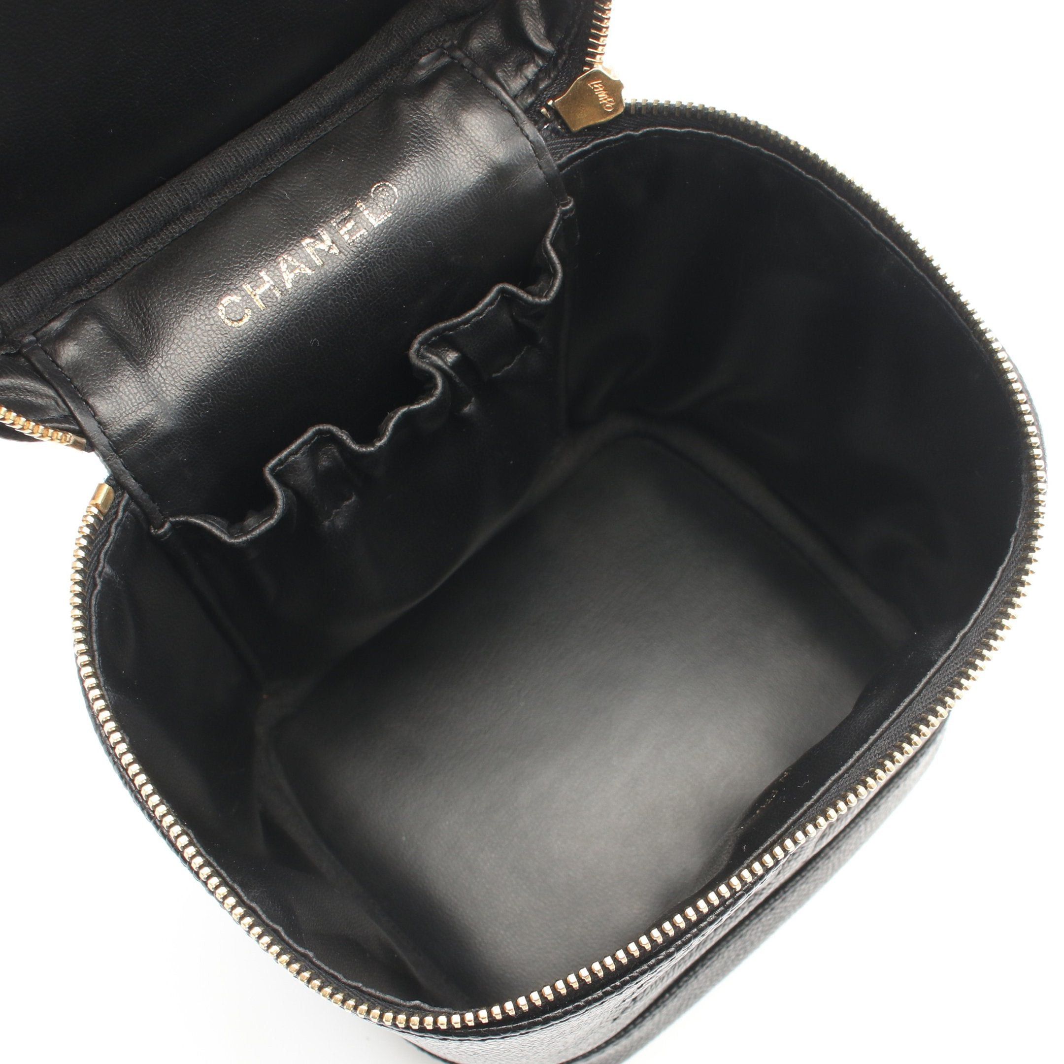 Chanel Chanel Coco Mark Handbag Vanity Bag Caviar Skin Black Gold Hardware Size ONE SIZE - 3 Thumbnail