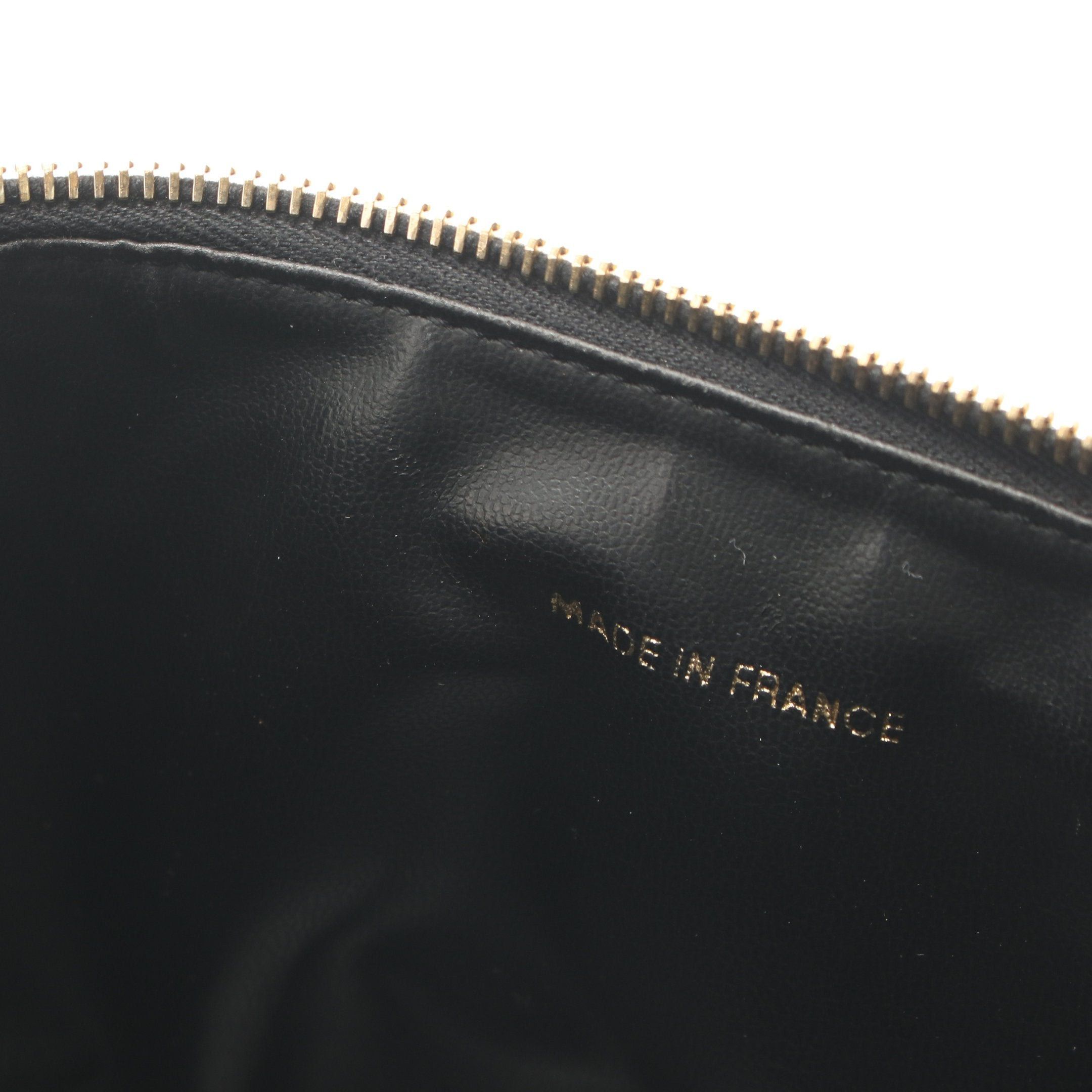 Chanel Chanel Coco Mark Handbag Vanity Bag Caviar Skin Black Gold Hardware Size ONE SIZE - 6 Thumbnail