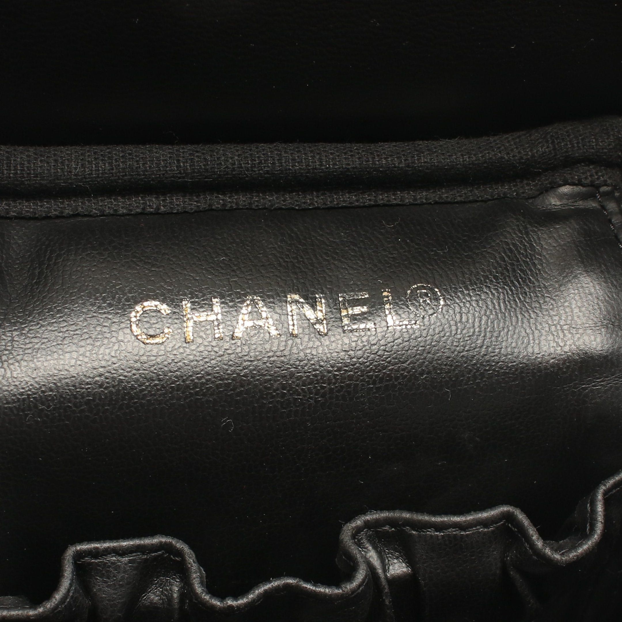 Chanel Chanel Coco Mark Handbag Vanity Bag Caviar Skin Black Gold Hardware Size ONE SIZE - 4 Thumbnail