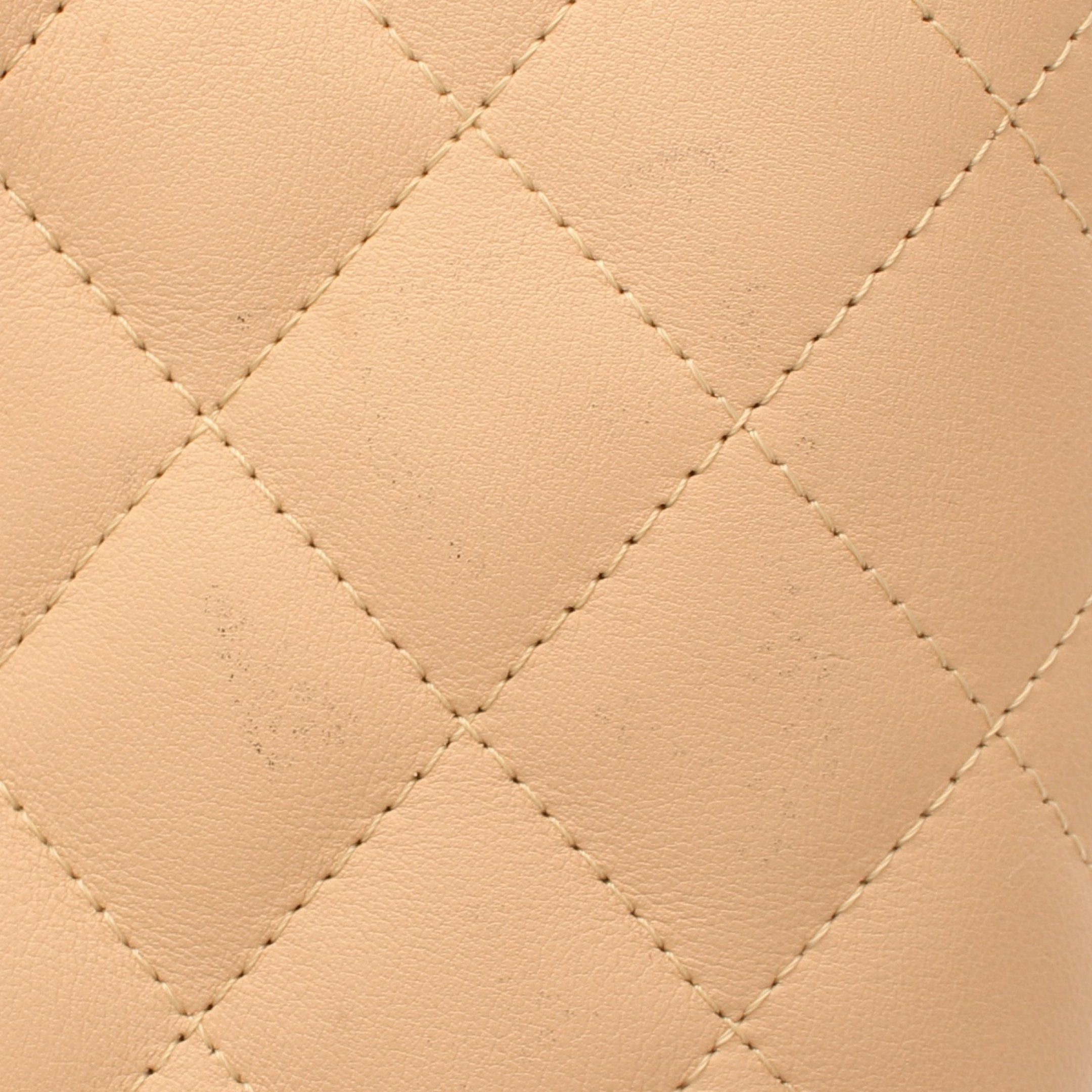Chanel Chanel Cambon Line Medium Handbag Tote Bag Leather Beige Black Silver Hardware Size ONE SIZE - 11 Thumbnail