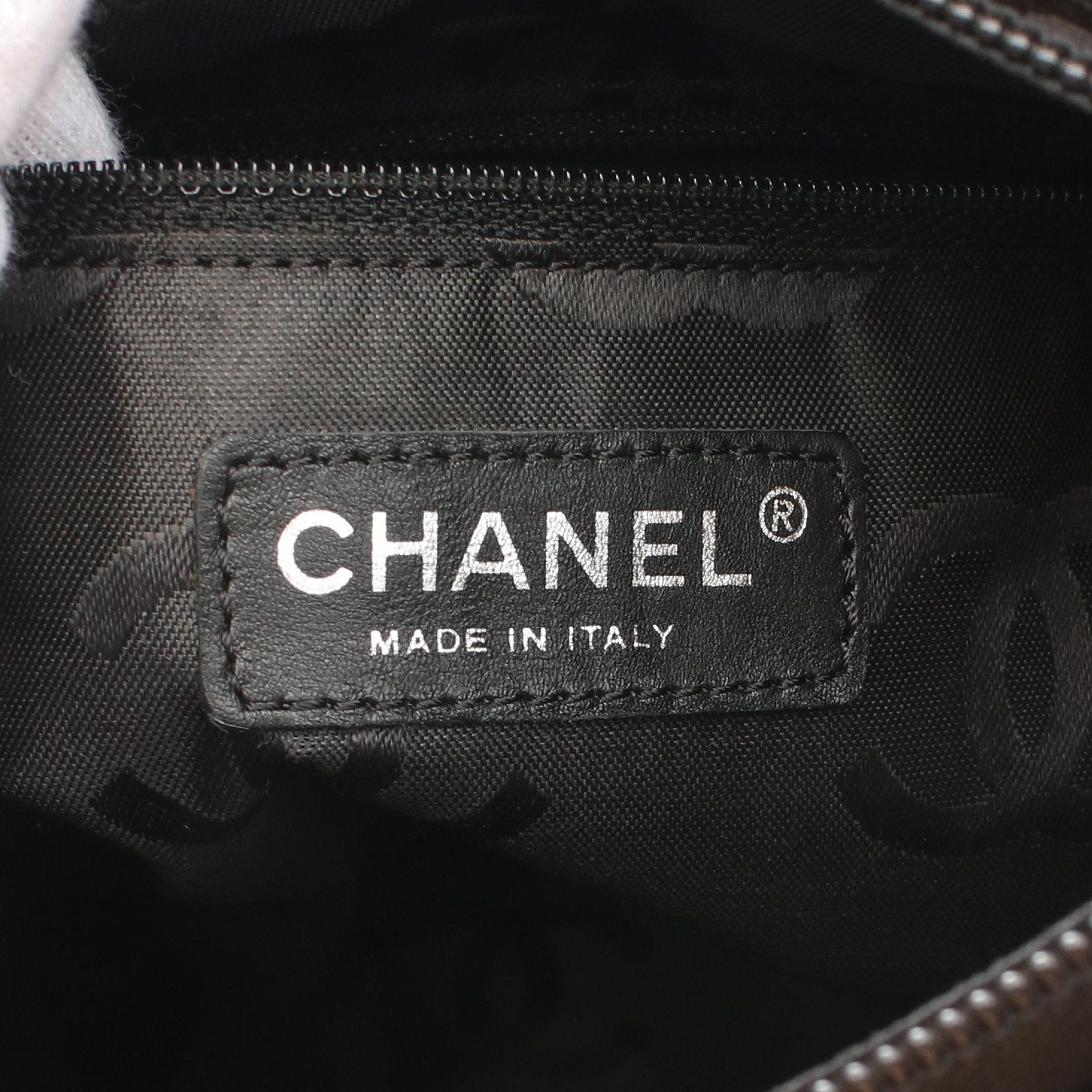 Chanel Chanel Cambon Line Medium Handbag Tote Bag Leather Beige Black Silver Hardware Size ONE SIZE - 4 Thumbnail