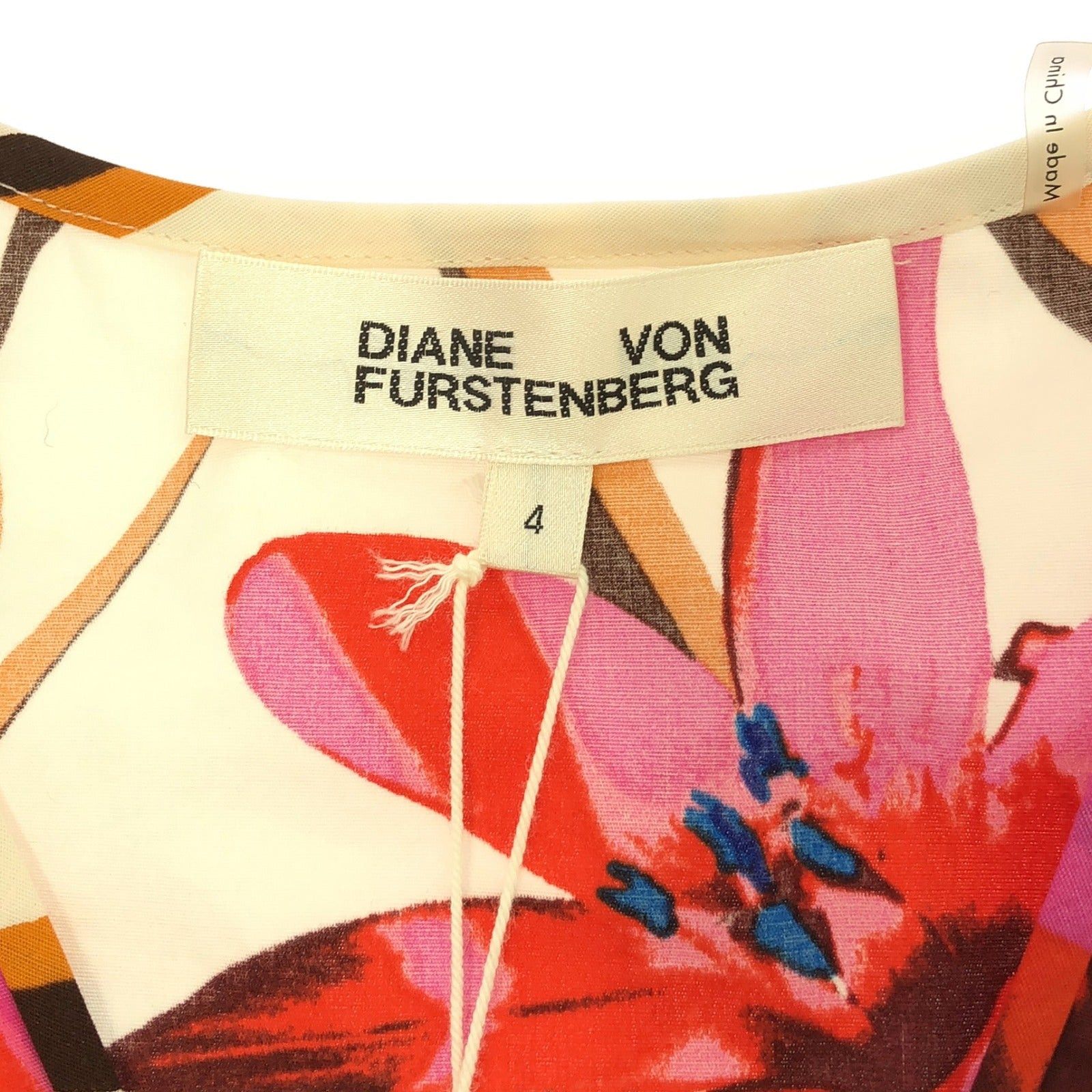 Diane von Furstenberg Diane Von Furstenberg Blouse Cotton Ivory Size ONE SIZE - 5 Thumbnail
