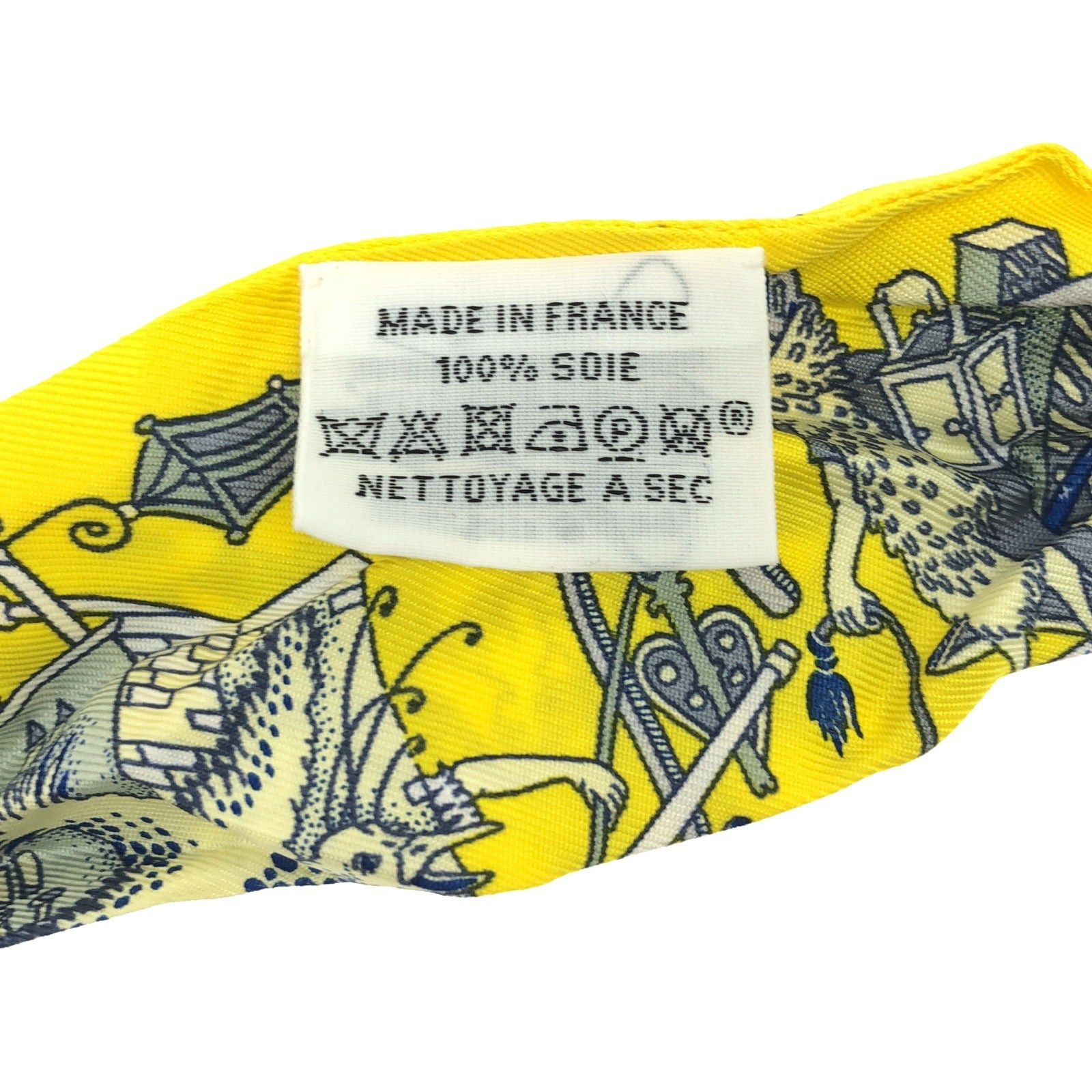 Hermes Hermes Twilly Scarf Silk Yellow Size ONE SIZE - 4 Thumbnail