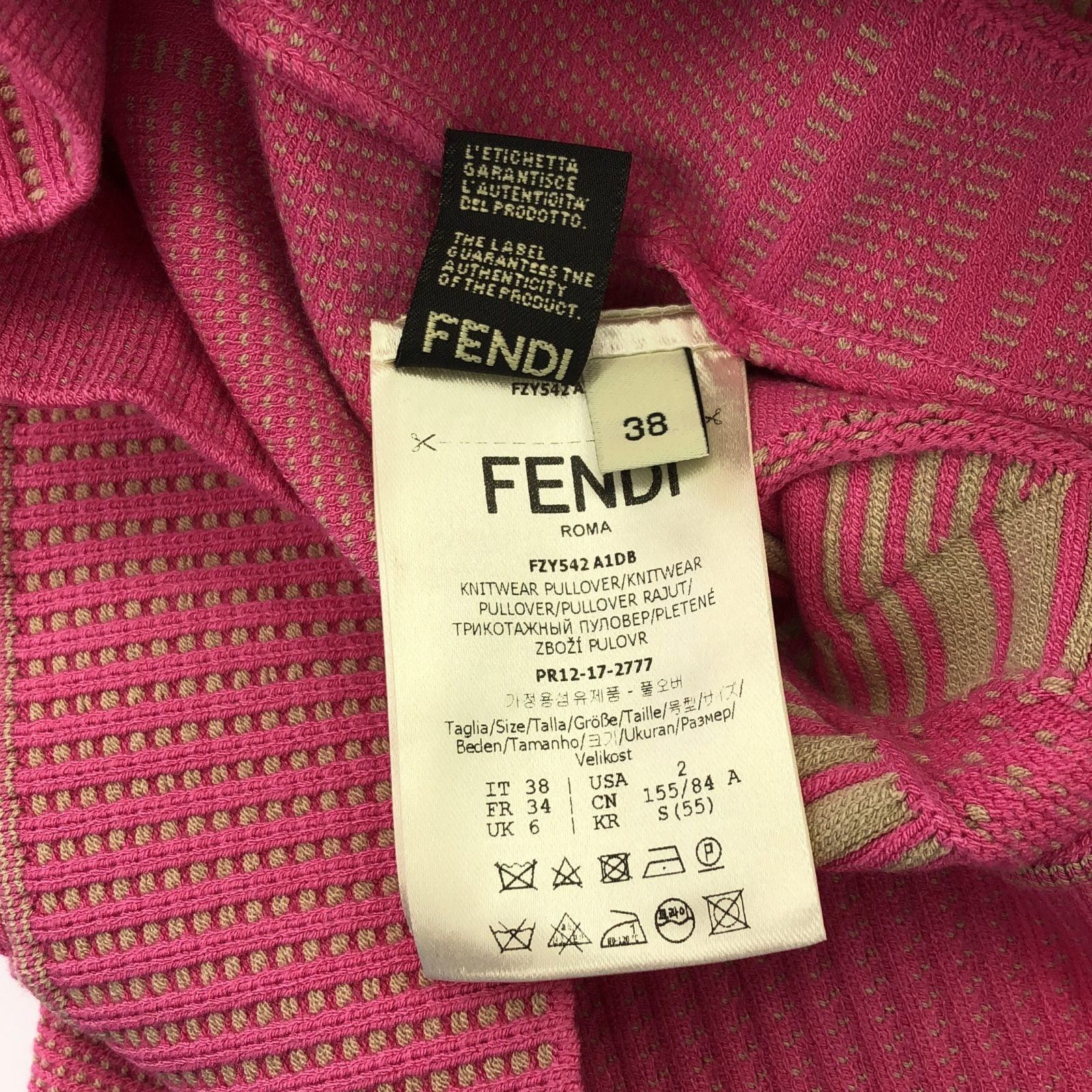 Fendi Fendi Sweater Rayon Pink Size ONE SIZE - 6 Thumbnail