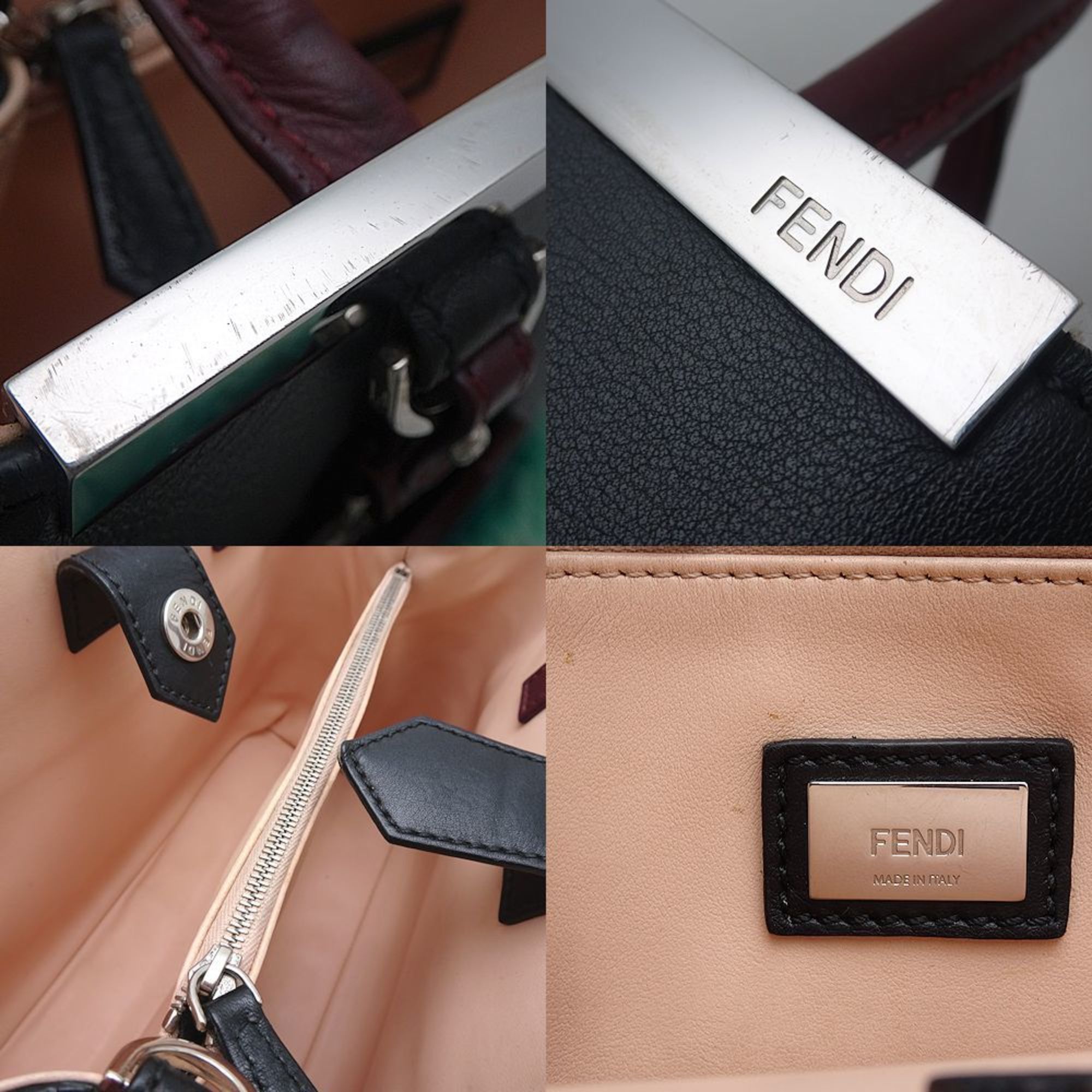 Fendi FENDI Petit Toujour 8BH253 Handbag Monster Leather Black 352157 Size ONE SIZE - 6 Thumbnail