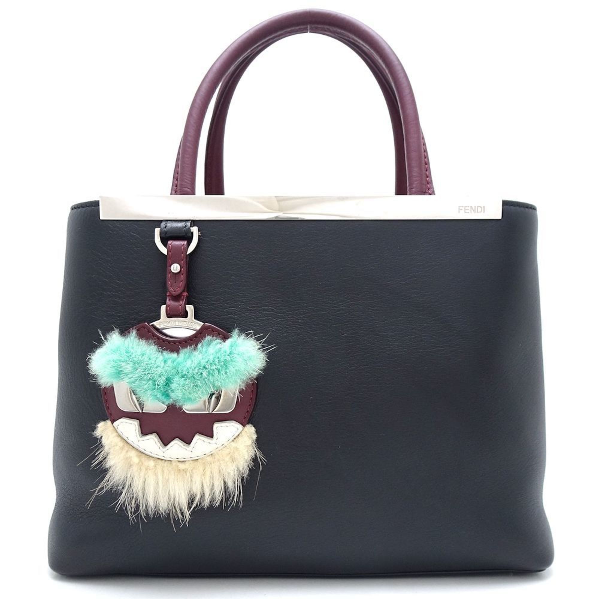 Fendi FENDI Petit Toujour 8BH253 Handbag Monster Leather Black 352157 Size ONE SIZE - 10 Thumbnail