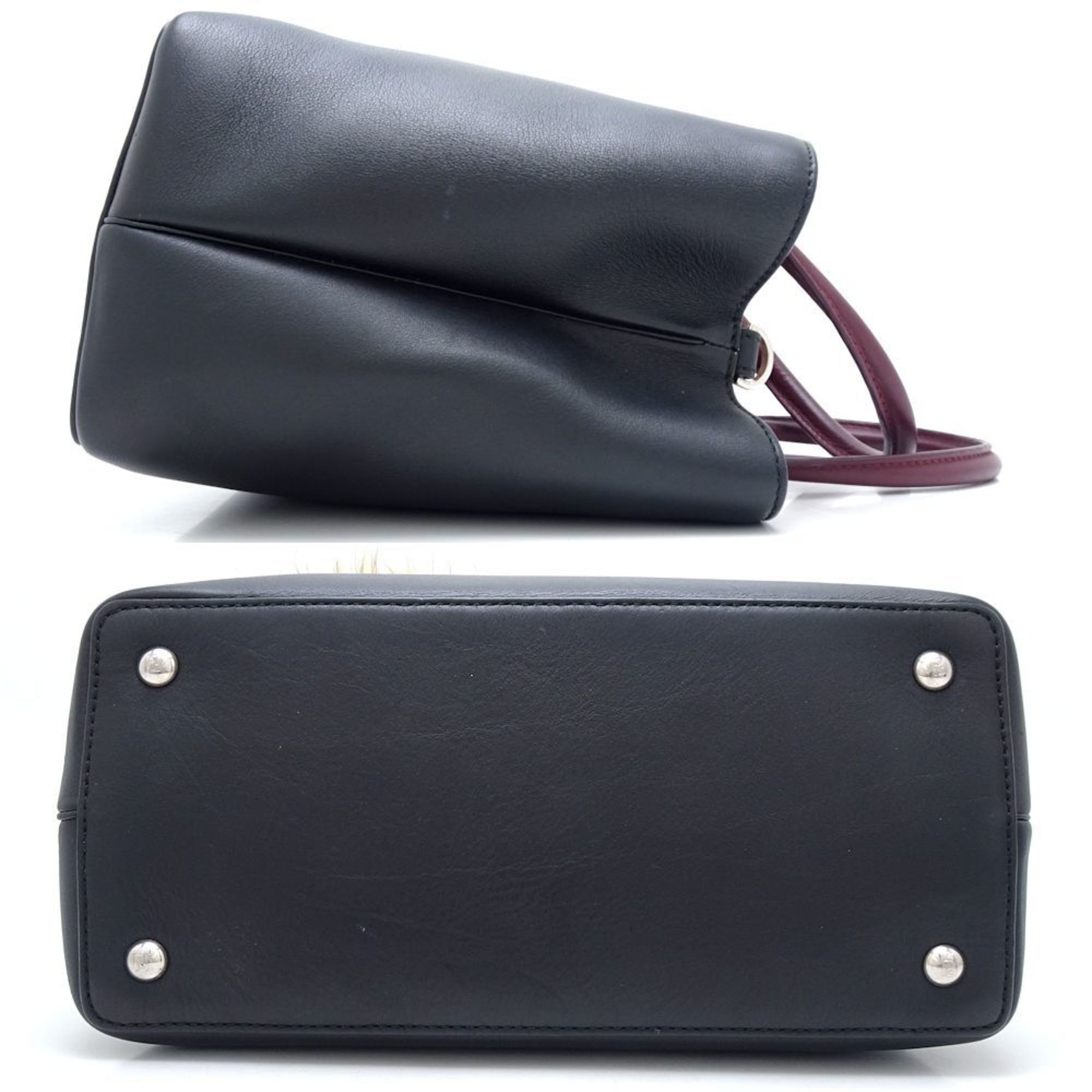 Fendi FENDI Petit Toujour 8BH253 Handbag Monster Leather Black 352157 Size ONE SIZE - 2 Thumbnail