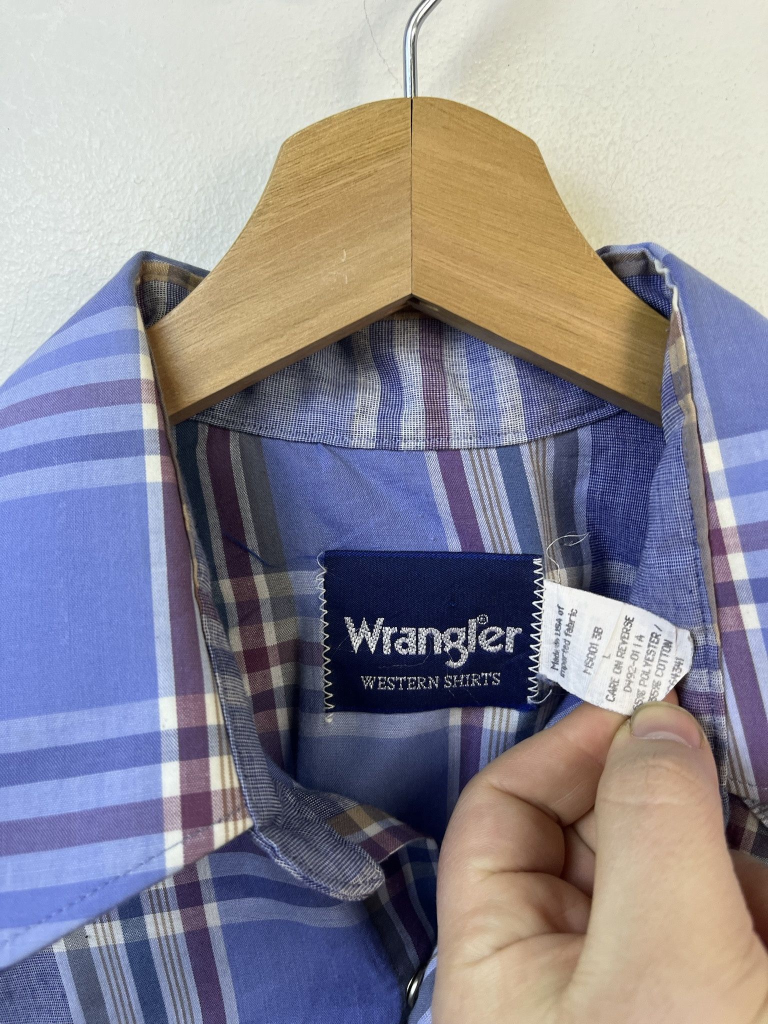Wrangler Vintage Western Snap Shirt 1990s Pearl Snap Rodeo Shirt Size L Size US L / EU 52-54 / 3 - 2 Thumbnail