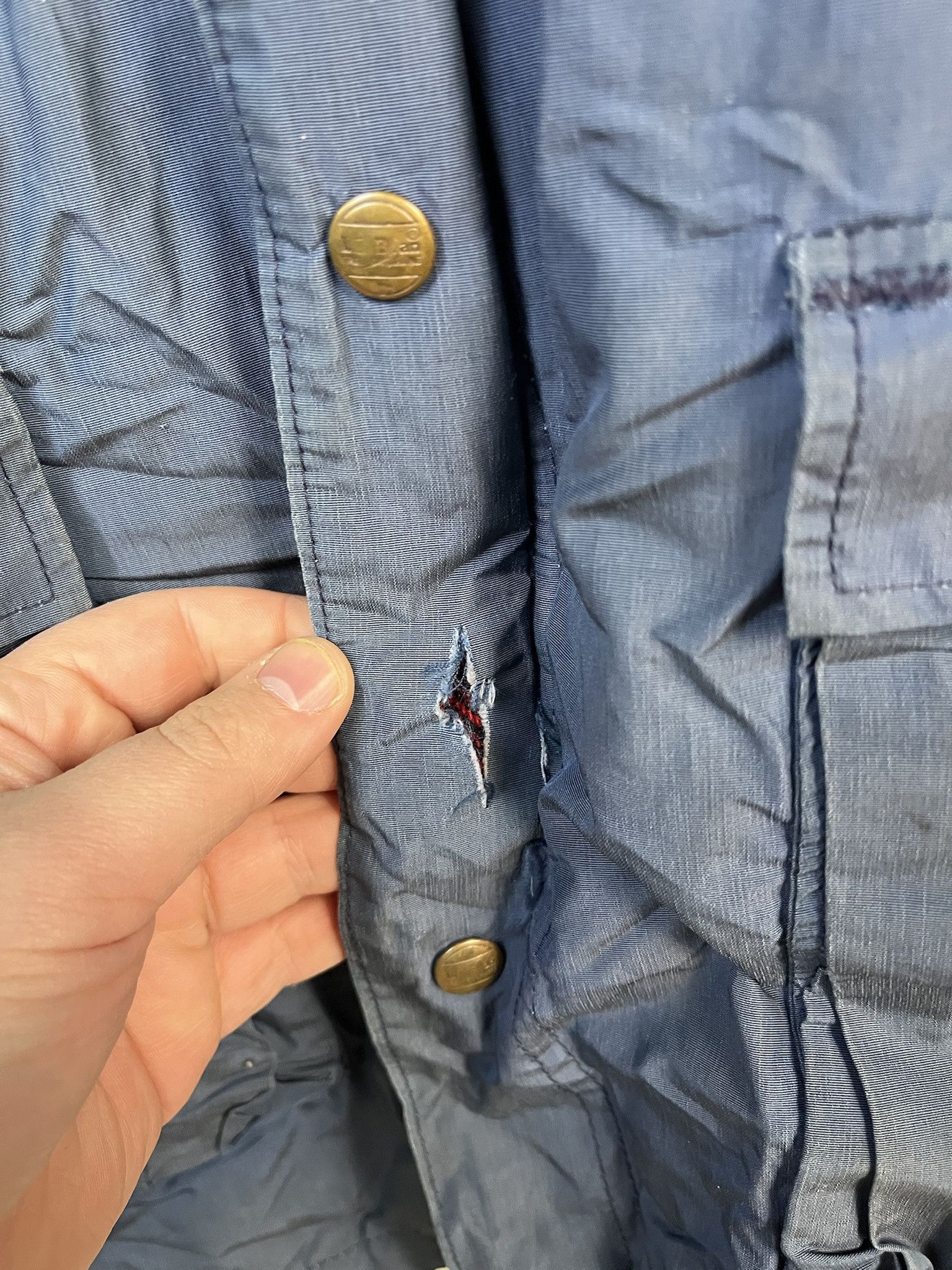 The North Face Vintage Jacket LL Bean Blue Flannel Lined Baxter State Parka Jacket Size L Size US L / EU 52-54 / 3 - 2 Thumbnail