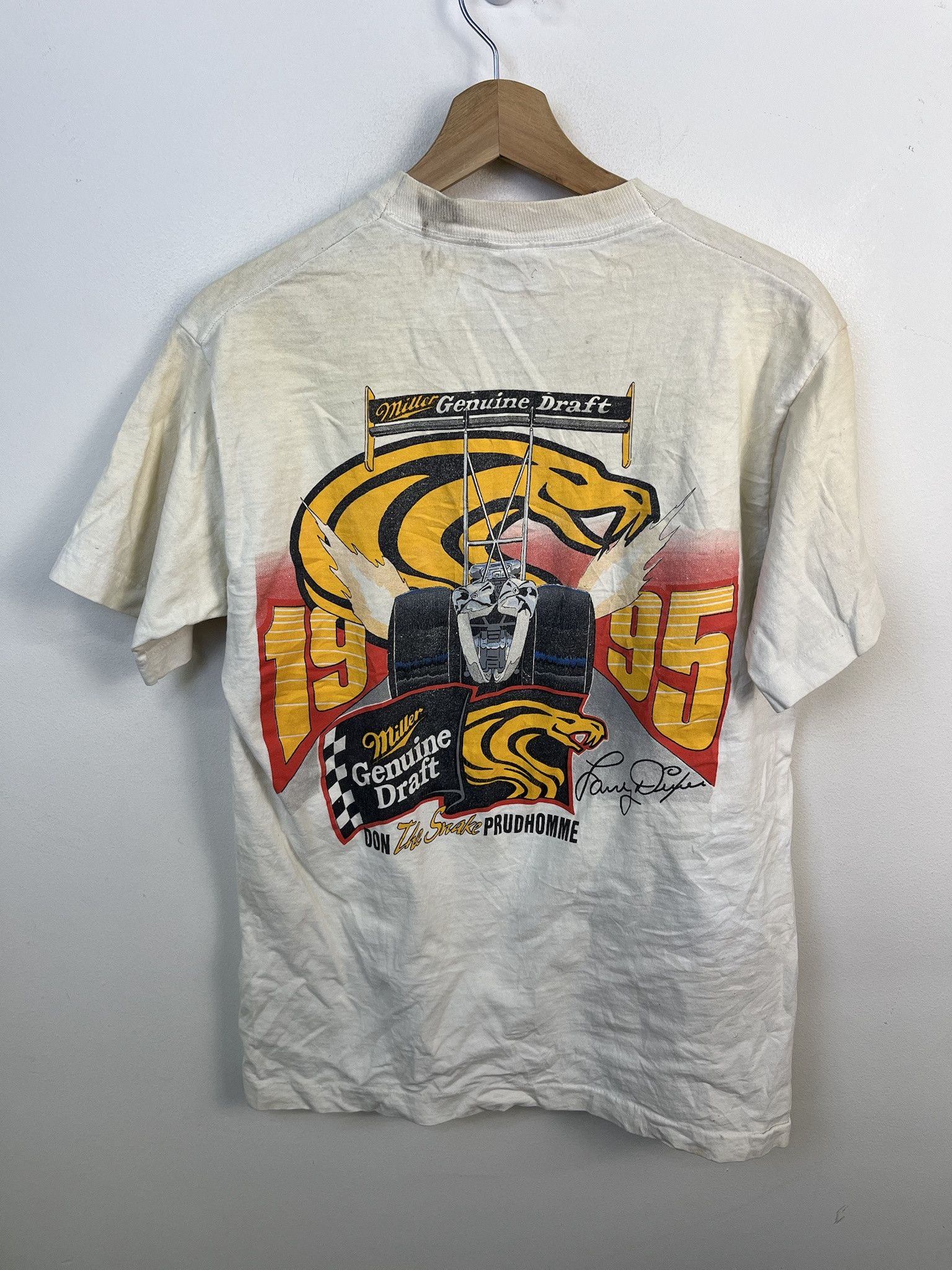 NASCAR Vintage Tee Shirt 1995 Snake Racing Don Prudhomme Singel Stitch Tee Shirt Size M Size US M / EU 48-50 / 2 - 4 Thumbnail