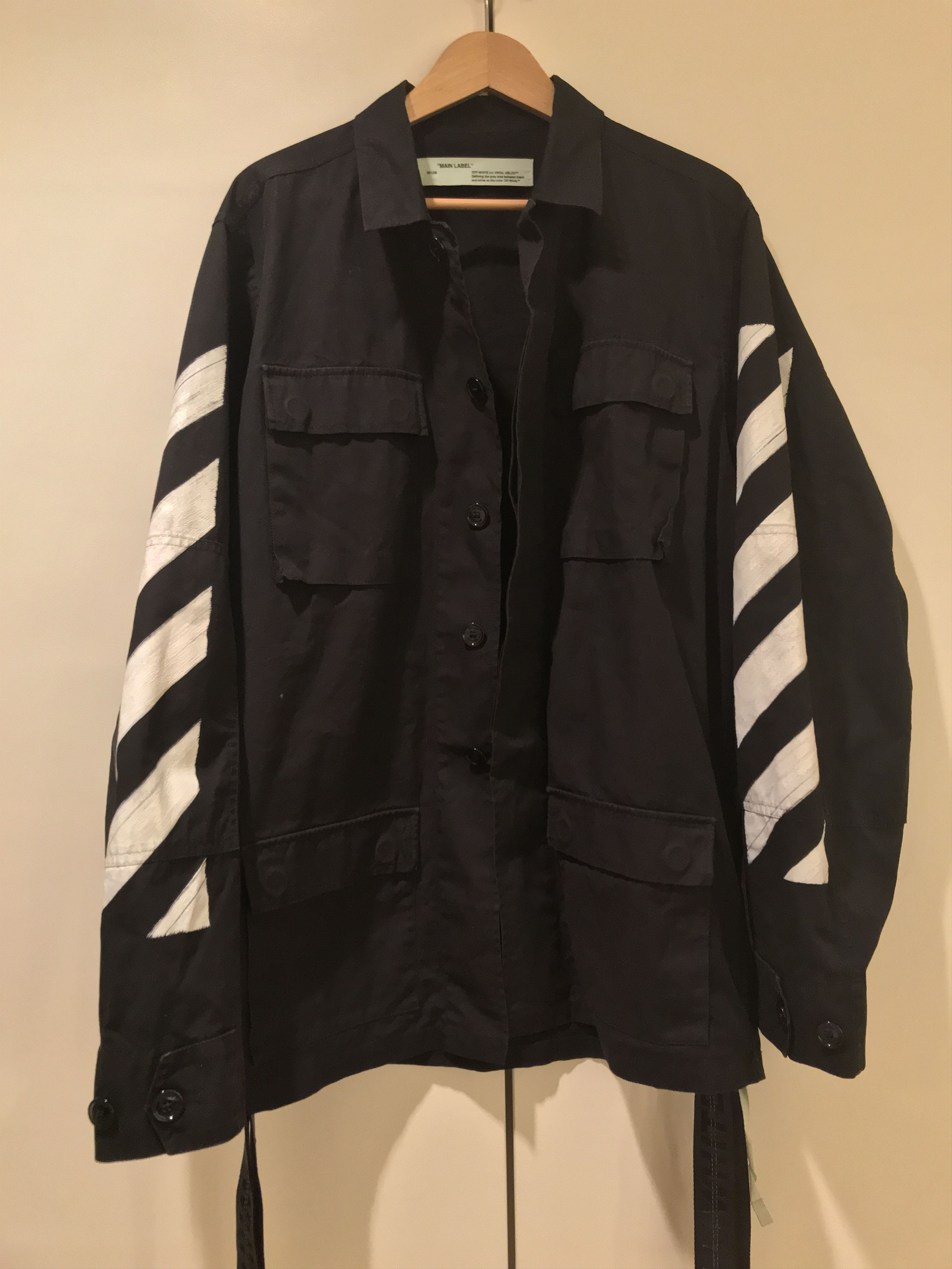 Jet Overstige krone Off-White Off White Brushed Diagonal Field Jacket | Grailed