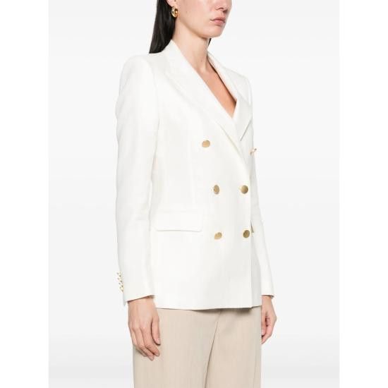 Tagliatore TAGLIATORE Women Suit Jackets 340306 J PARIGI10 EX970 WHITE Size L / US 10 / IT 46 - 2 Thumbnail