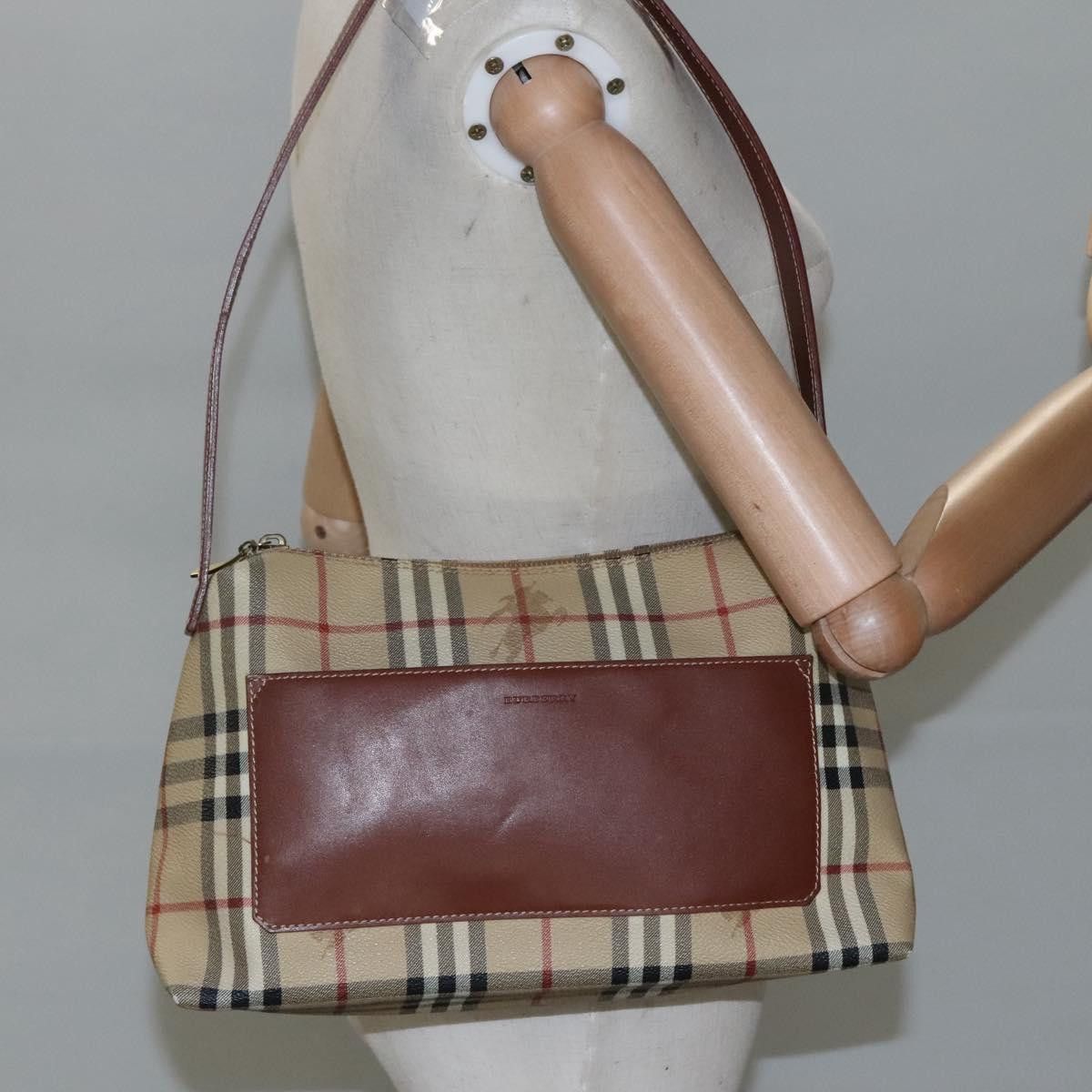 Burberry Haymarket Beige Canvas Shoulder Bag (Pre-Owned) Size ONE SIZE - 14 Thumbnail