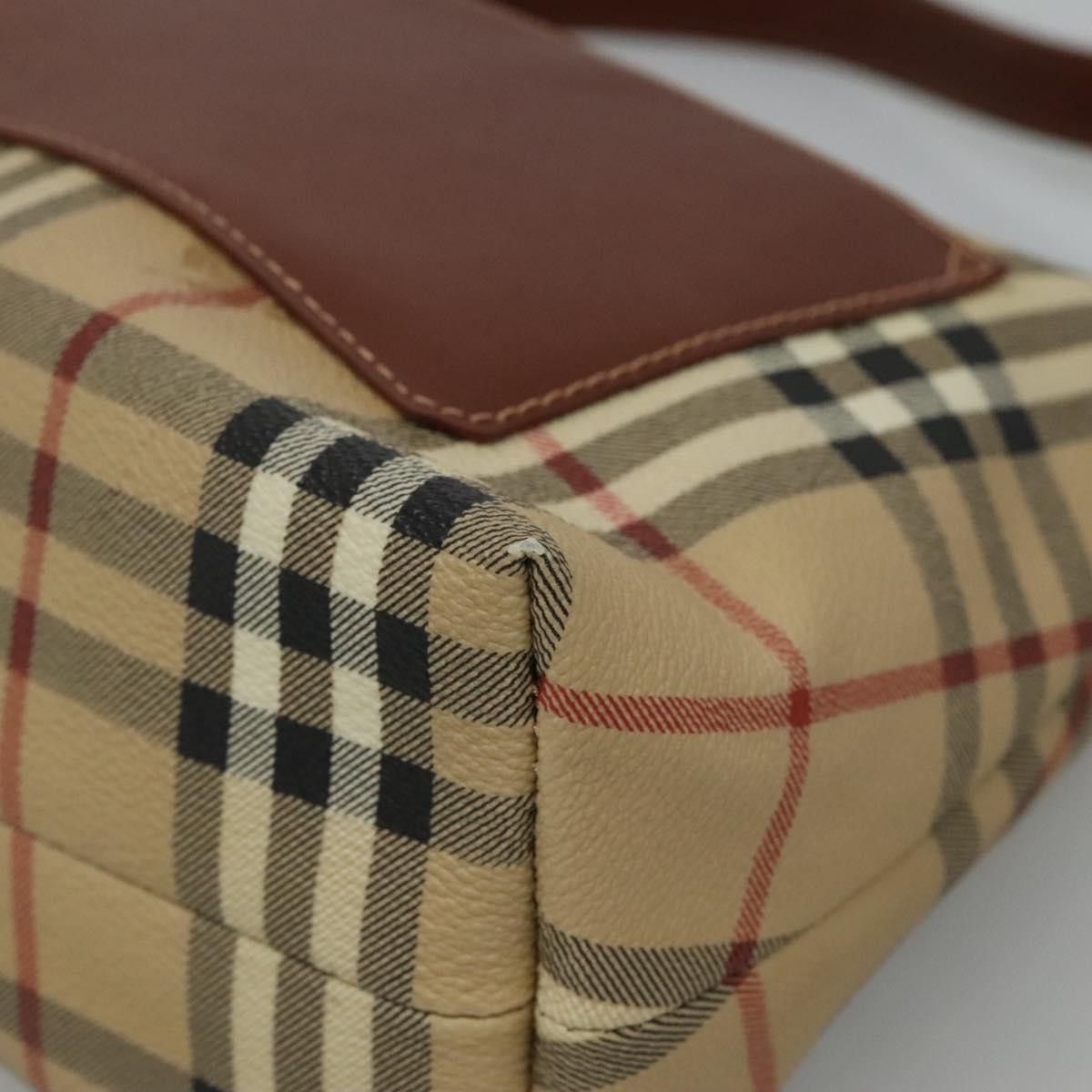 Burberry Haymarket Beige Canvas Shoulder Bag (Pre-Owned) Size ONE SIZE - 7 Thumbnail