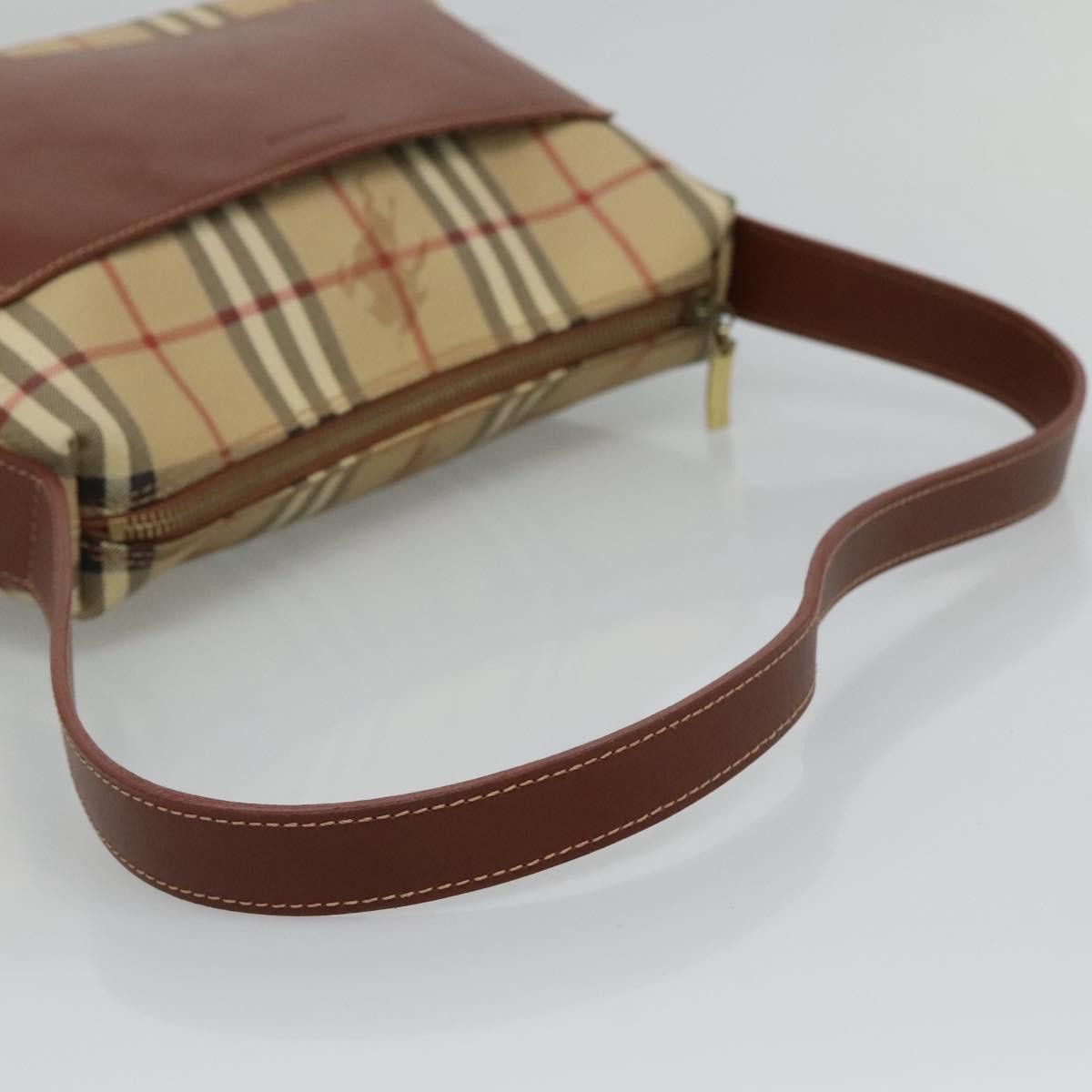 Burberry Haymarket Beige Canvas Shoulder Bag (Pre-Owned) Size ONE SIZE - 5 Thumbnail