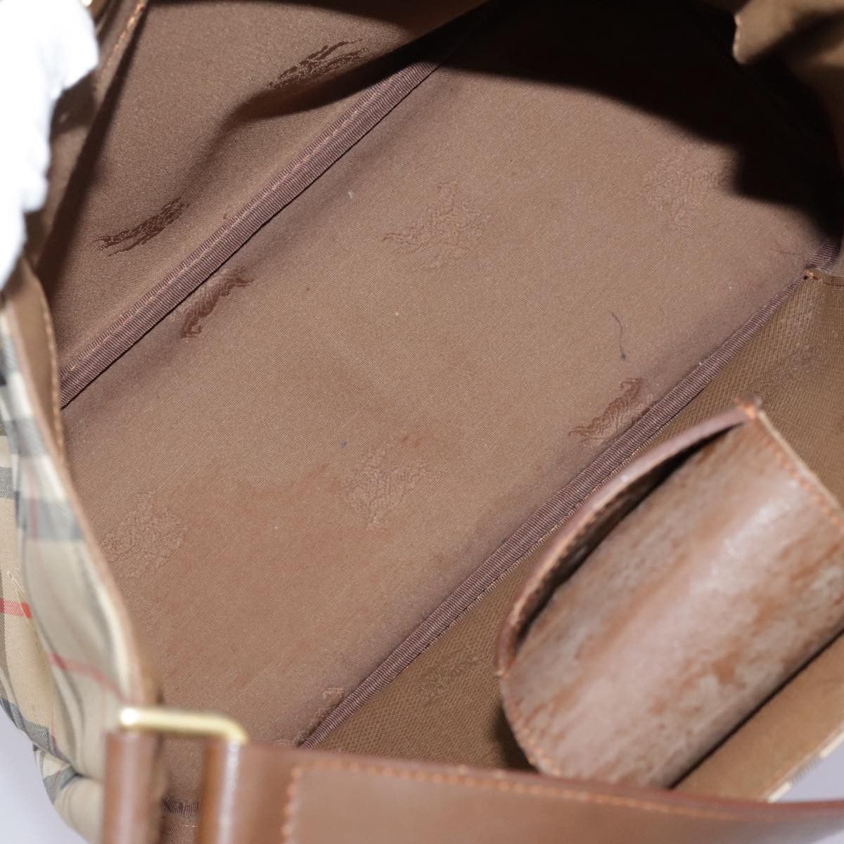 Burberry Nova Check Beige Canvas Shoulder Bag (Pre-Owned) Size ONE SIZE - 12 Thumbnail