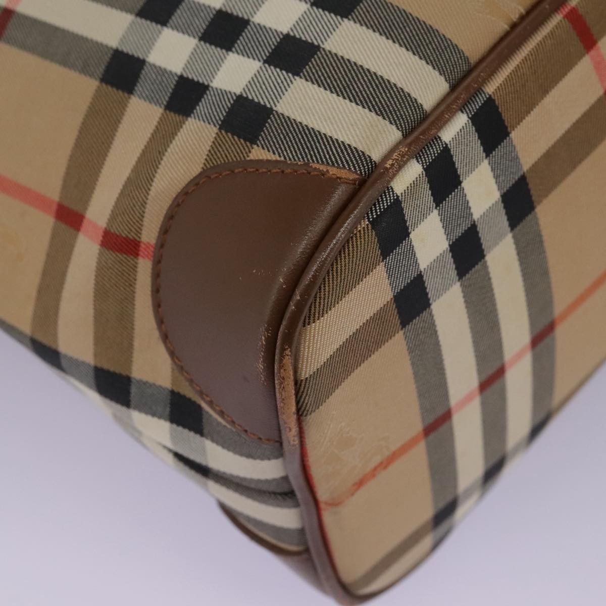 Burberry Nova Check Beige Canvas Shoulder Bag (Pre-Owned) Size ONE SIZE - 9 Thumbnail