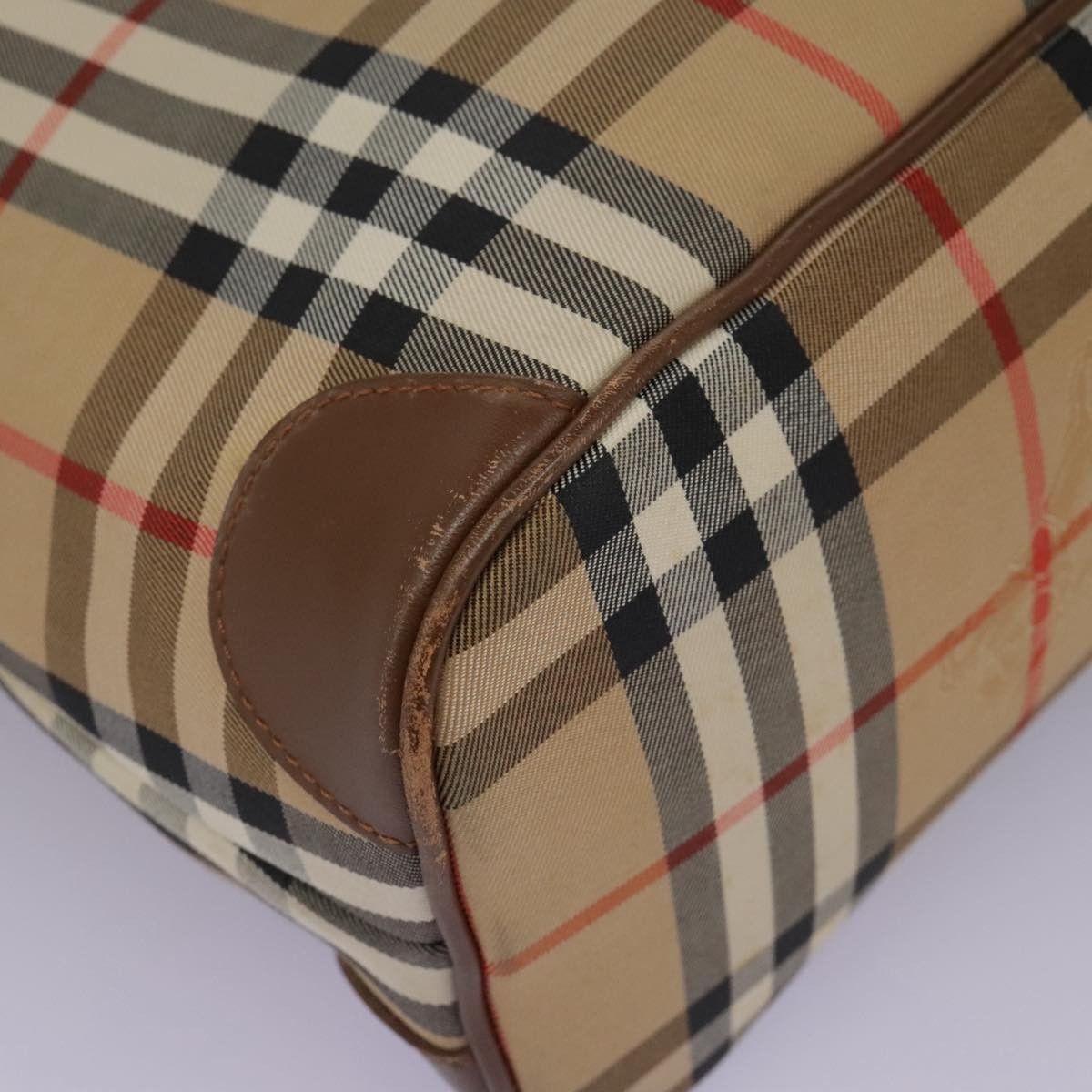 Burberry Nova Check Beige Canvas Shoulder Bag (Pre-Owned) Size ONE SIZE - 7 Thumbnail