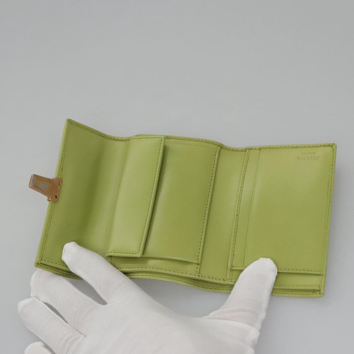Prada Green Leather Wallet (Pre-Owned) Size ONE SIZE - 14 Thumbnail