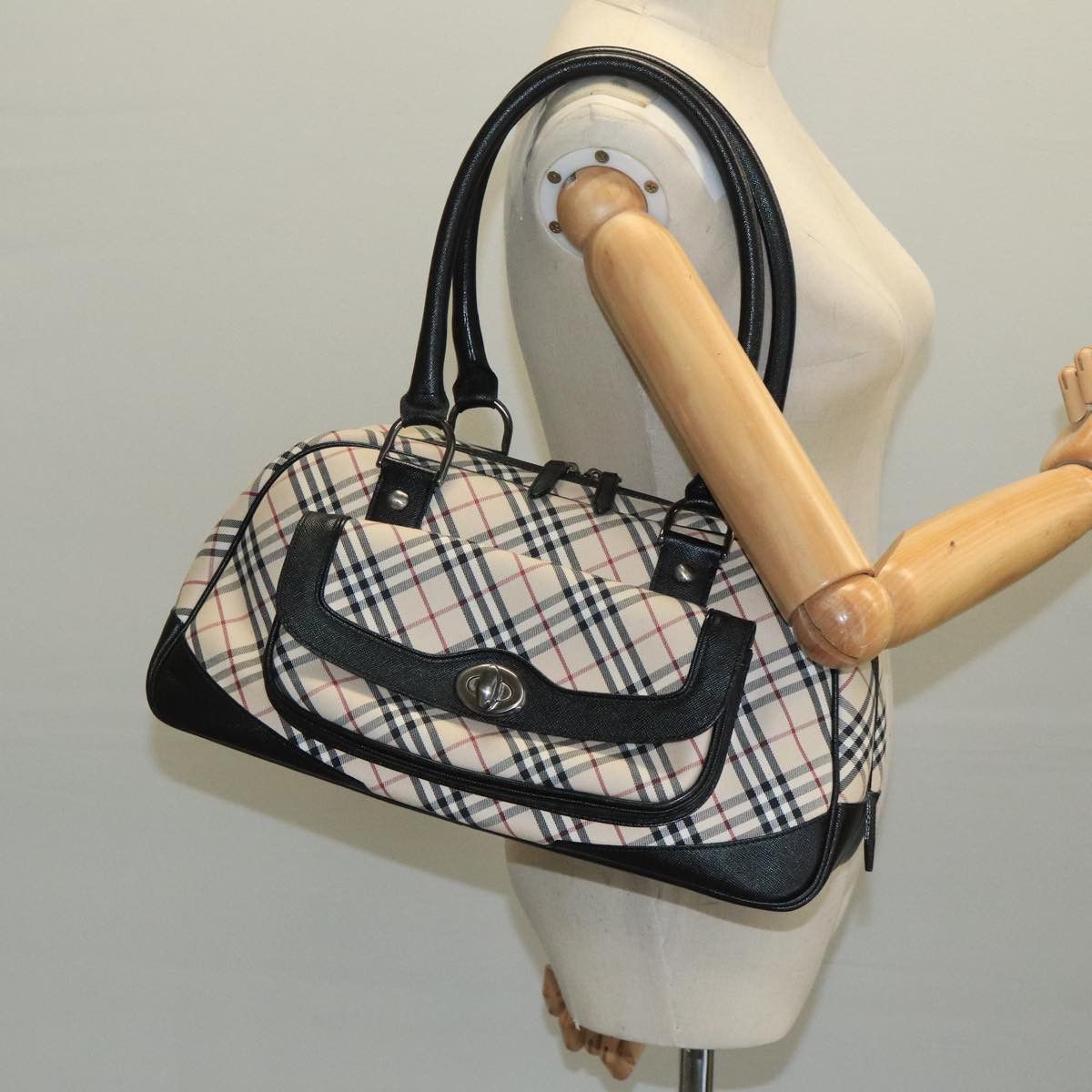 Burberry Nova Check Beige Canvas Shoulder Bag (Pre-Owned) Size ONE SIZE - 14 Thumbnail