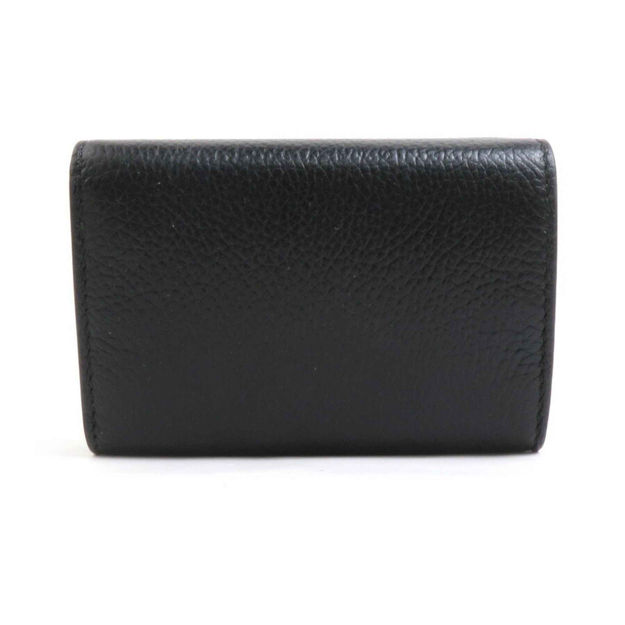 Balenciaga BALENCIAGA Tri-fold Wallet Leather Black Men's Women's 55908g Size ONE SIZE - 2 Thumbnail