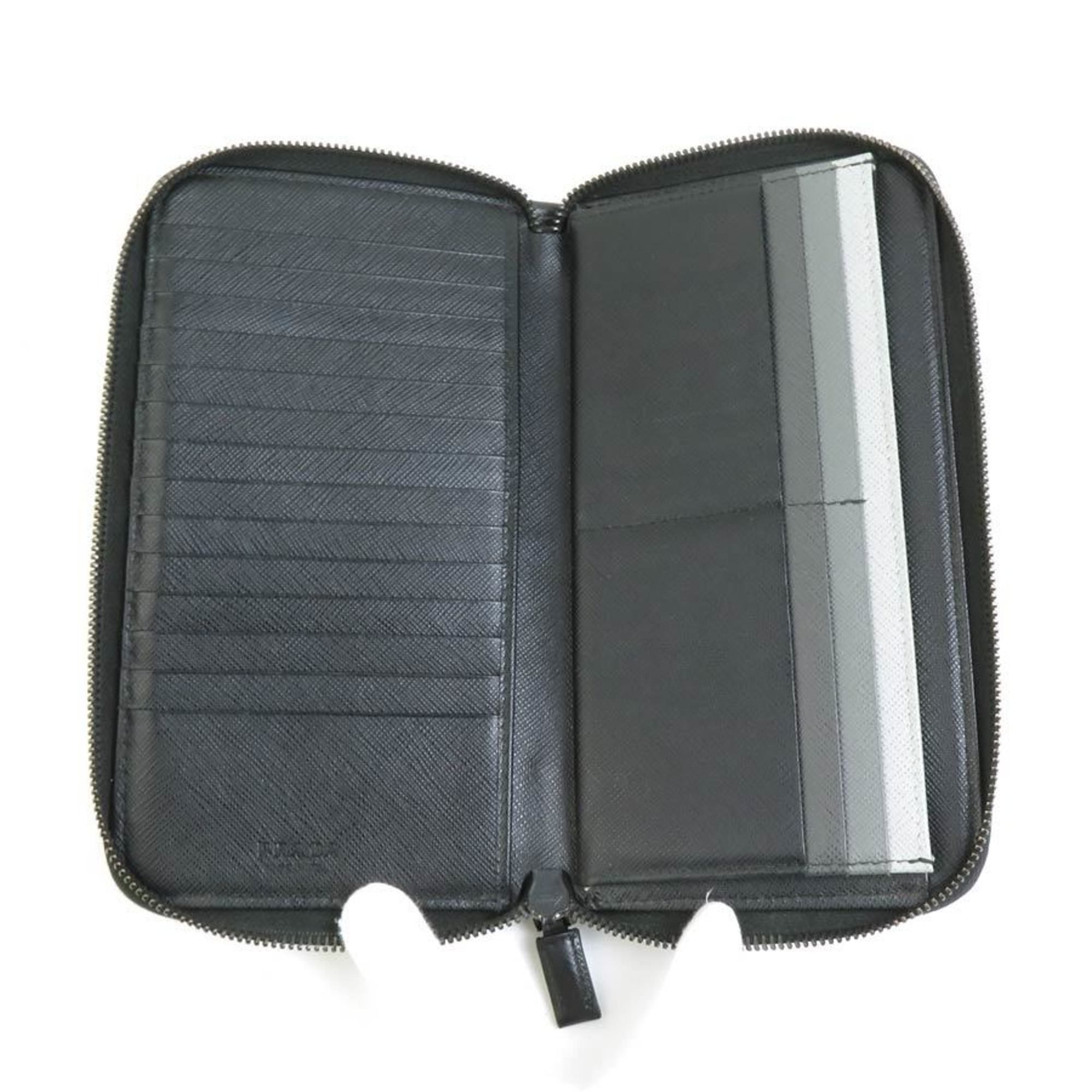 Prada PRADA Organizer Long Wallet Leather Black Men's e60039a Size ONE SIZE - 3 Thumbnail