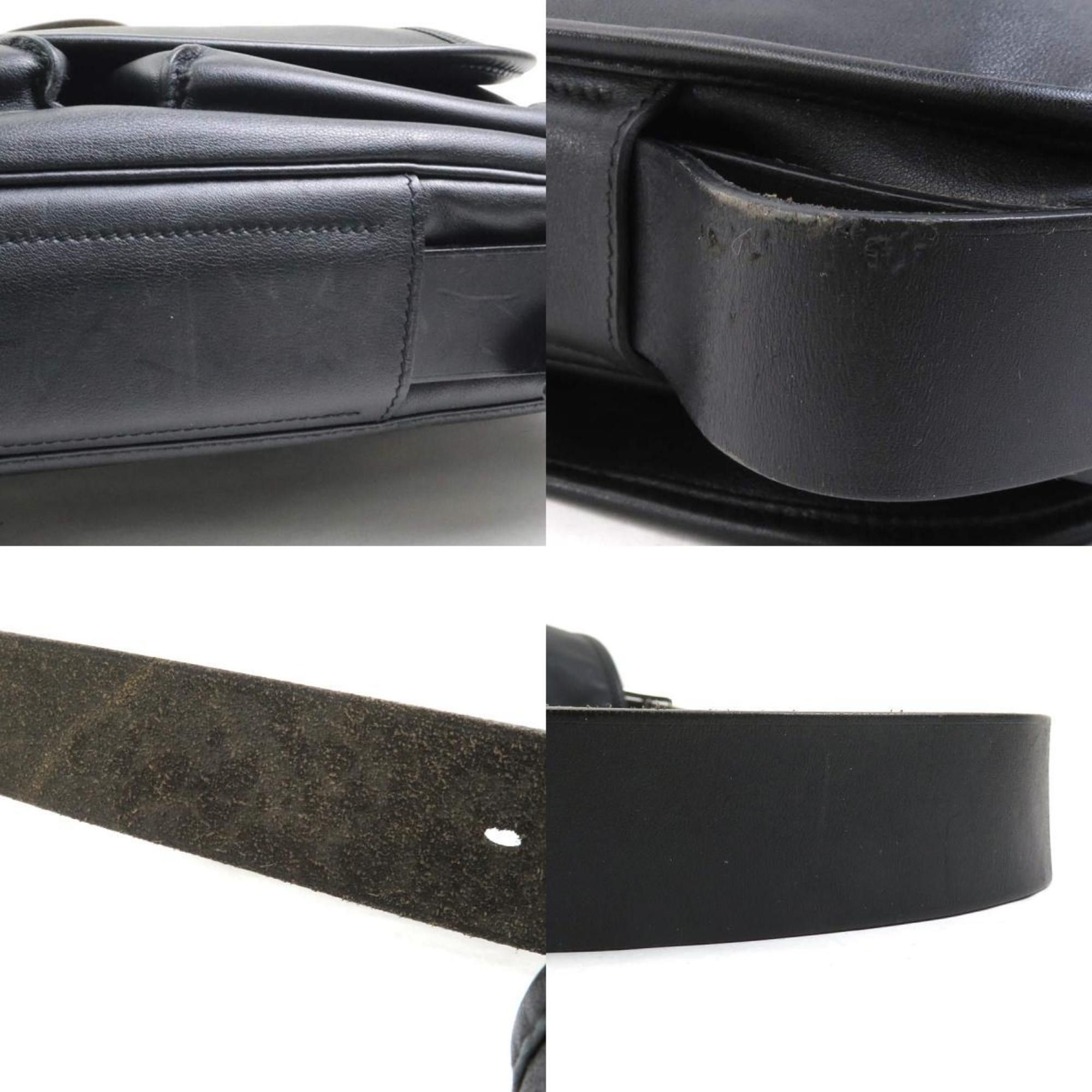 Hermes Hermes Shoulder Bag Barda 30 Veau Sikkim Black Men's Women's 90032g Size ONE SIZE - 4 Thumbnail