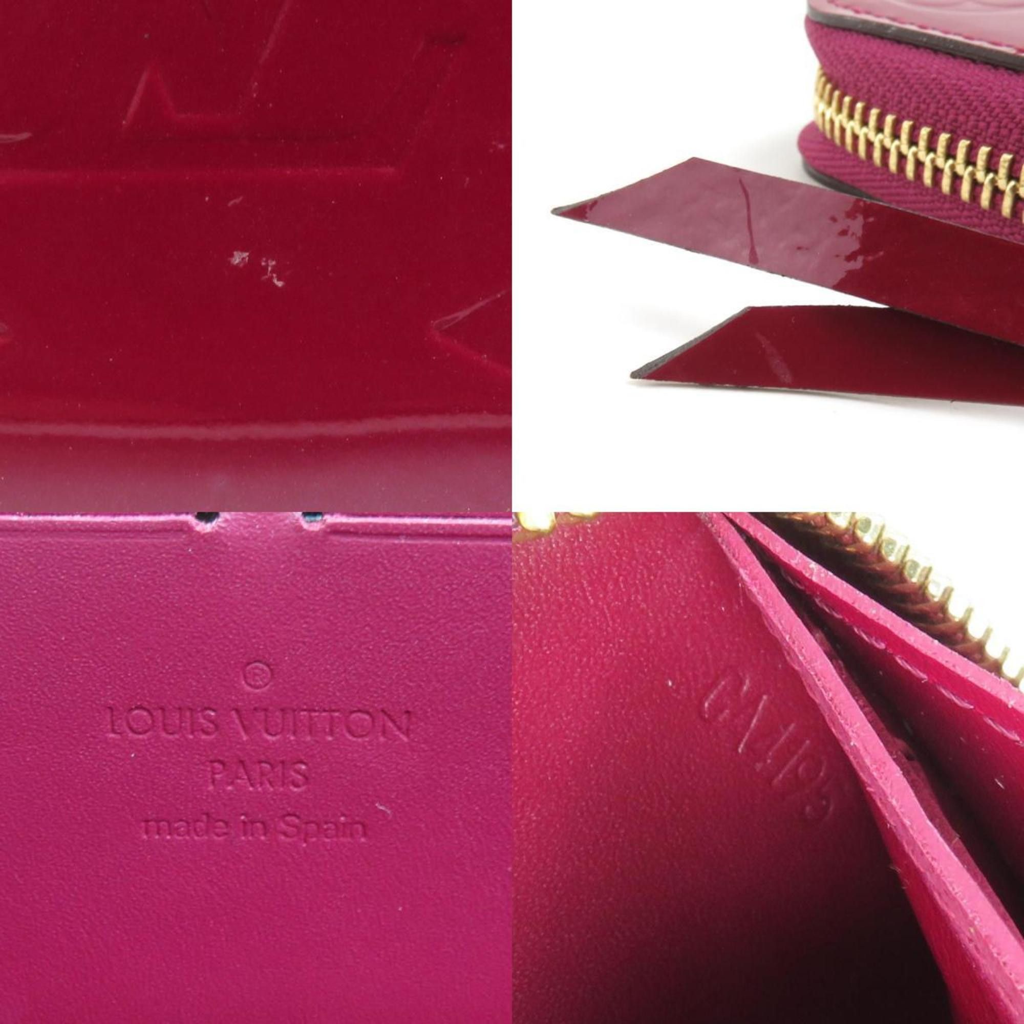 Louis Vuitton Louis Vuitton Round Long Wallet Monogram Vernis Portefeuille Clemence Magenta Women's M90972 55905f Size ONE SIZE - 5 Thumbnail