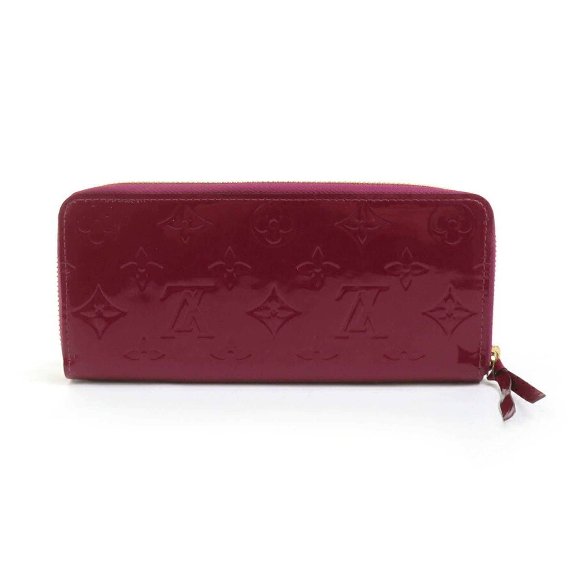 Louis Vuitton Louis Vuitton Round Long Wallet Monogram Vernis Portefeuille Clemence Magenta Women's M90972 55905f Size ONE SIZE - 2 Thumbnail