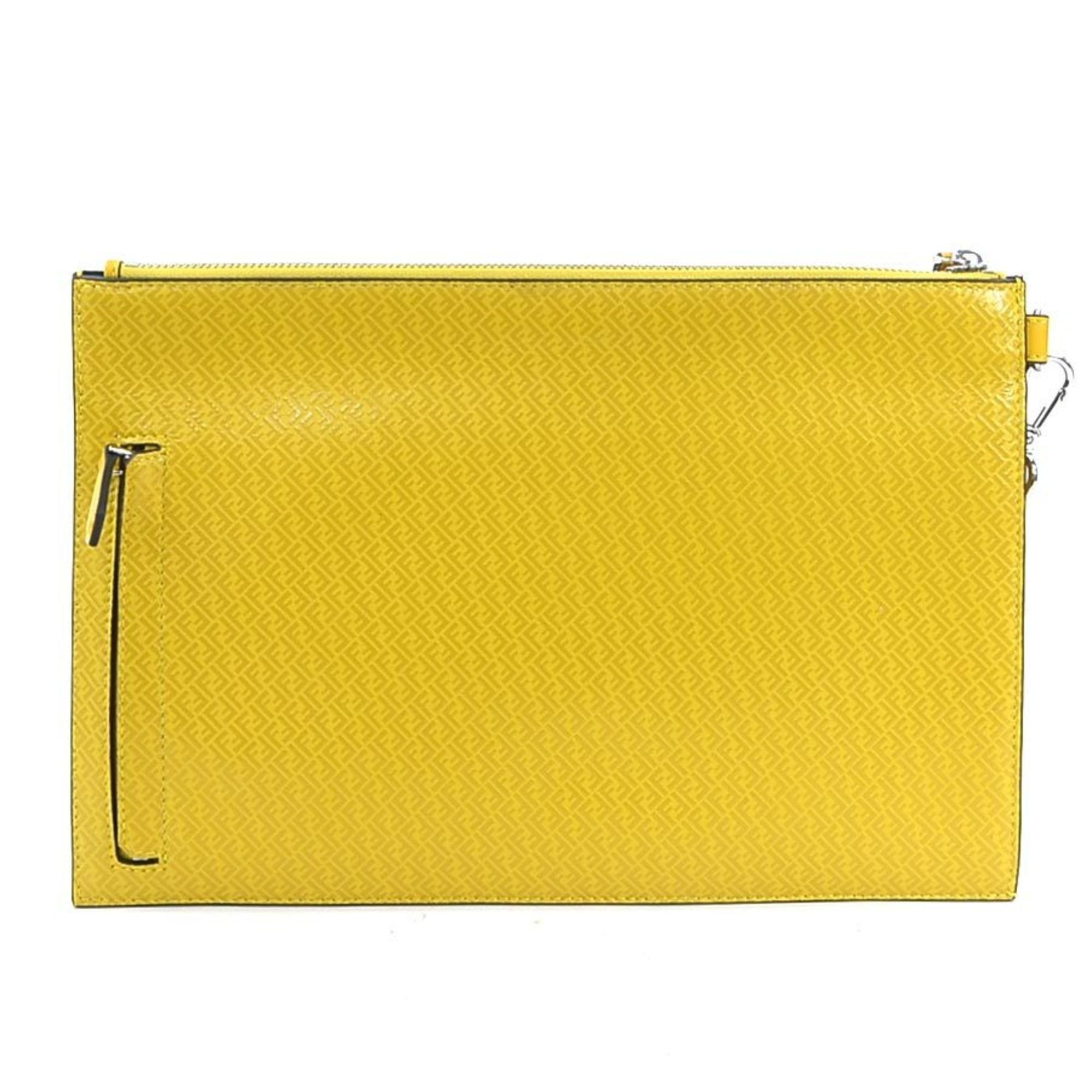 Fendi FENDI clutch bag leather yellow silver men's 7N0110 AGLP w0937a Size ONE SIZE - 2 Thumbnail