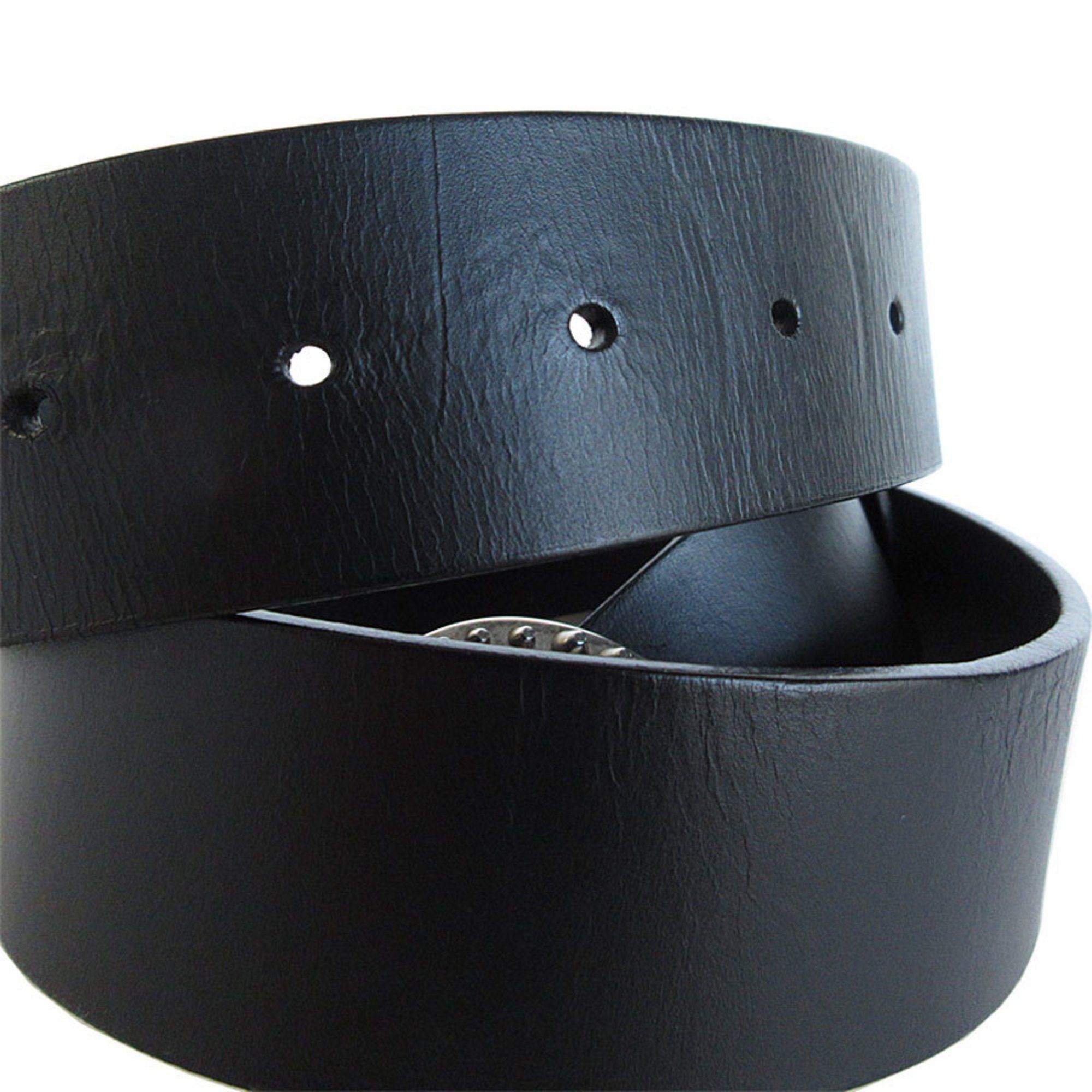 Gucci GUCCI Belt Interlocking G Leather Metal Black Silver Men's s0525a Size ONE SIZE - 4 Thumbnail