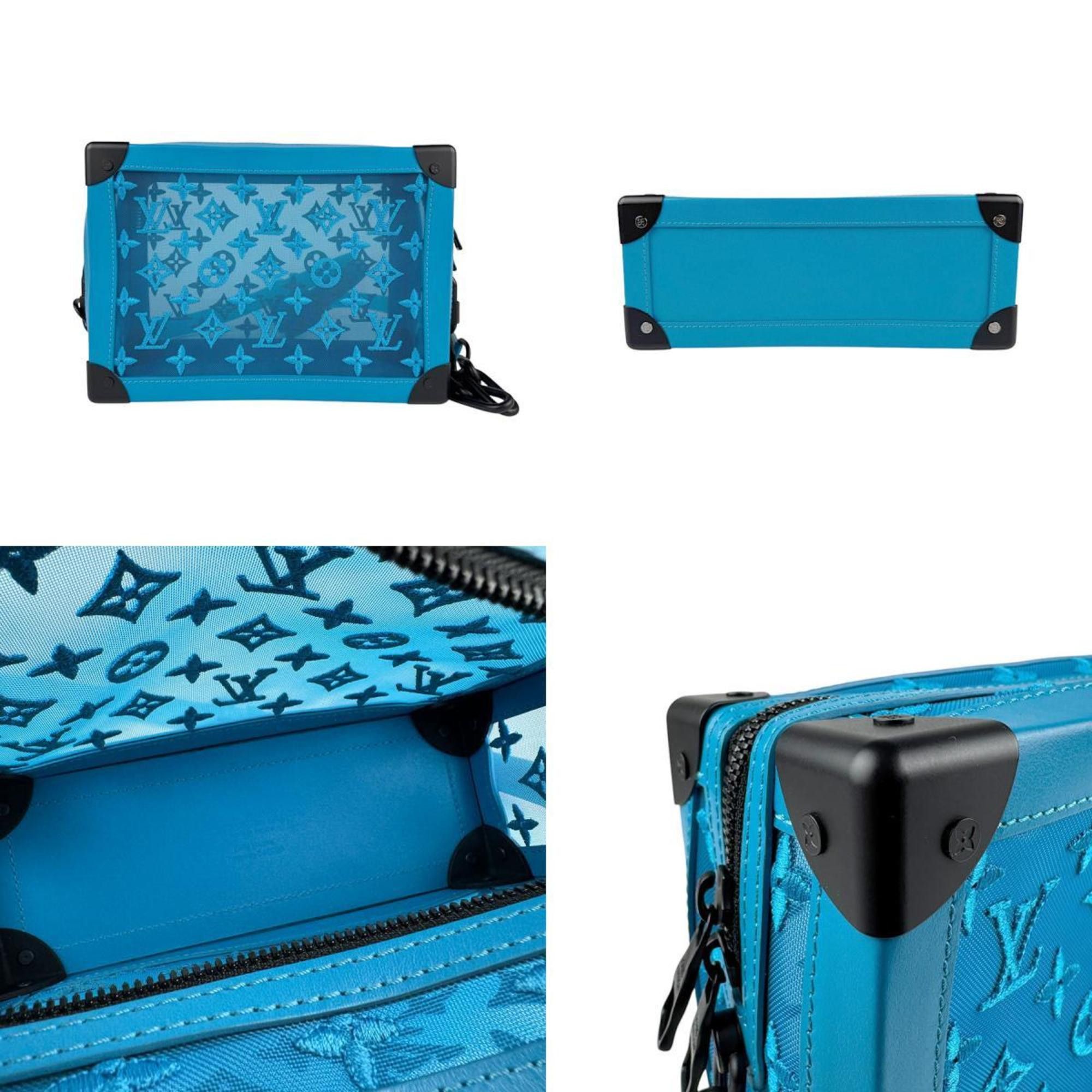 Louis Vuitton Louis Vuitton Shoulder Bag Monogram Soft Trunk Mesh Turquoise Men's M45074 n1107 Size ONE SIZE - 3 Thumbnail