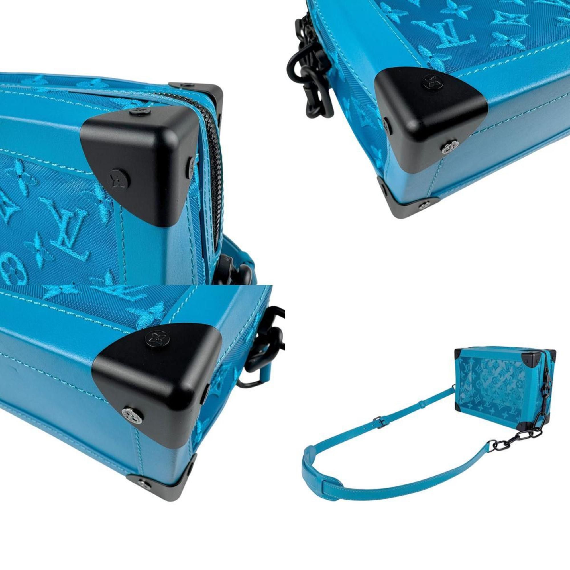 Louis Vuitton Louis Vuitton Shoulder Bag Monogram Soft Trunk Mesh Turquoise Men's M45074 n1107 Size ONE SIZE - 4 Thumbnail
