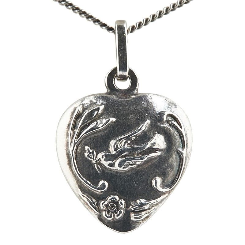 Yves Saint Laurent Yves Saint Laurent Yves Saint Laurent Heart Motif Necklace Silver Metal Metal Necklace Size ONE SIZE - 2 Thumbnail