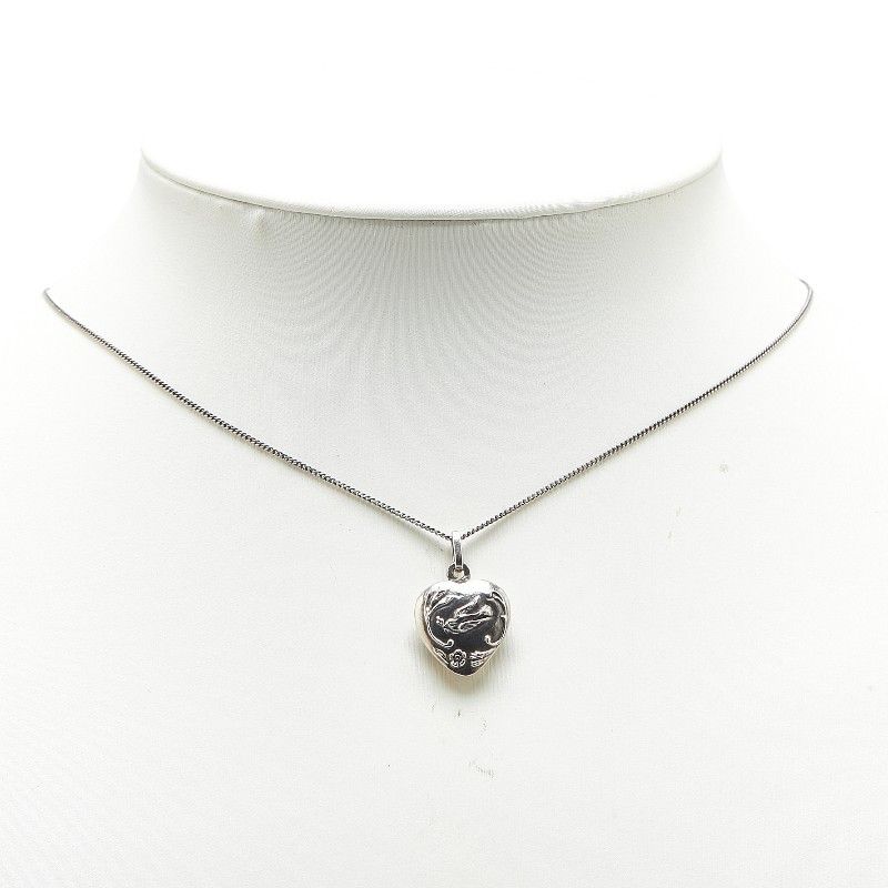 Yves Saint Laurent Yves Saint Laurent Yves Saint Laurent Heart Motif Necklace Silver Metal Metal Necklace Size ONE SIZE - 7 Thumbnail