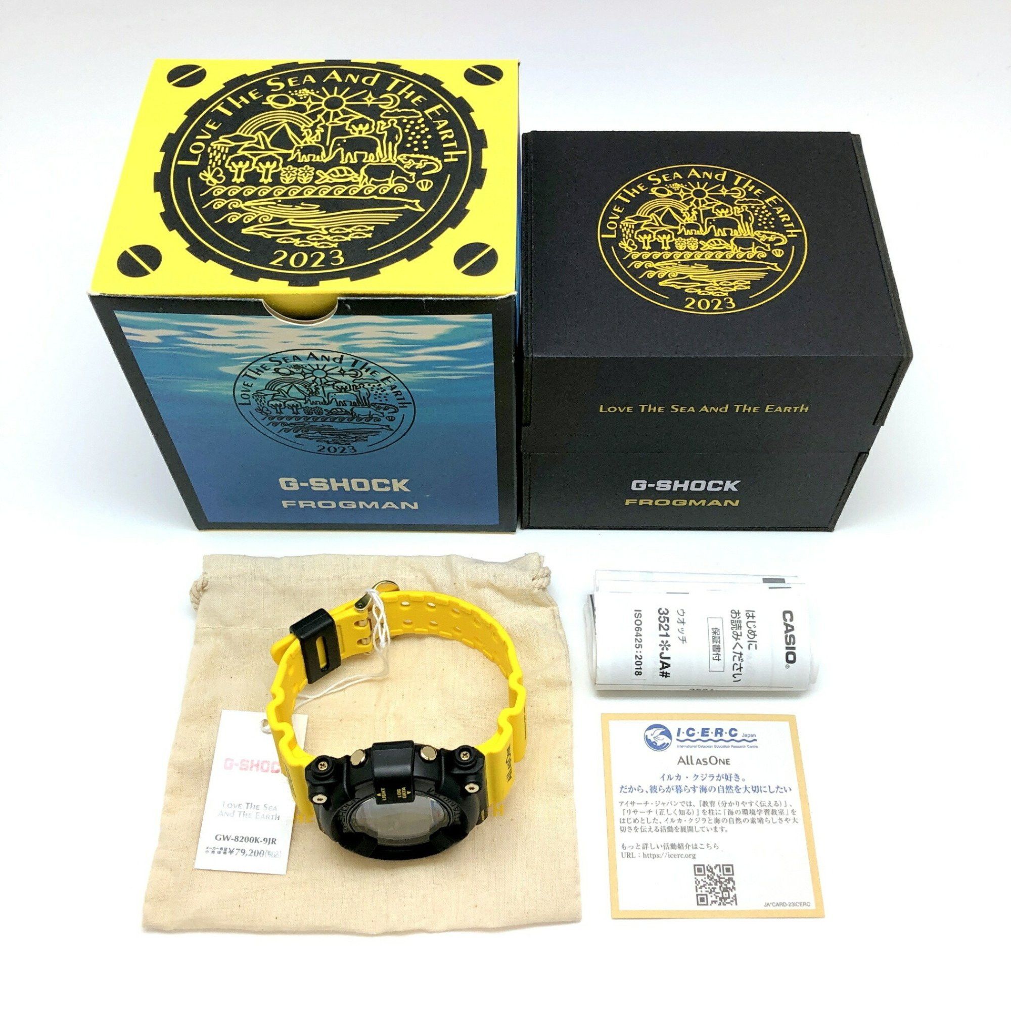 Casio G-SHOCK CASIO Watch GW-8200K-9 FROGMAN Irukuji 2023 Tough Solar First Color Black x Yellow Isearch Japan Iruka Kujira Released in June Mikunigaoka Store ITKV4ZJV7NAU Size ONE SIZE - 10 Thumbnail