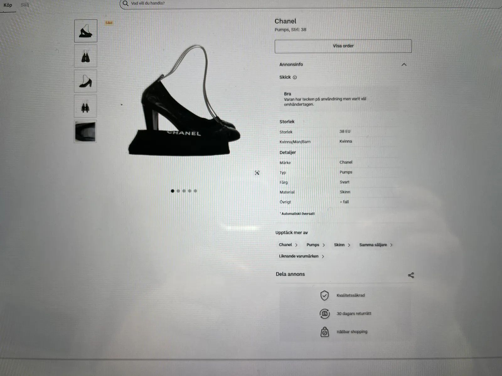 Chanel Chanel Heels Size US 8 / IT 38 - 4 Thumbnail