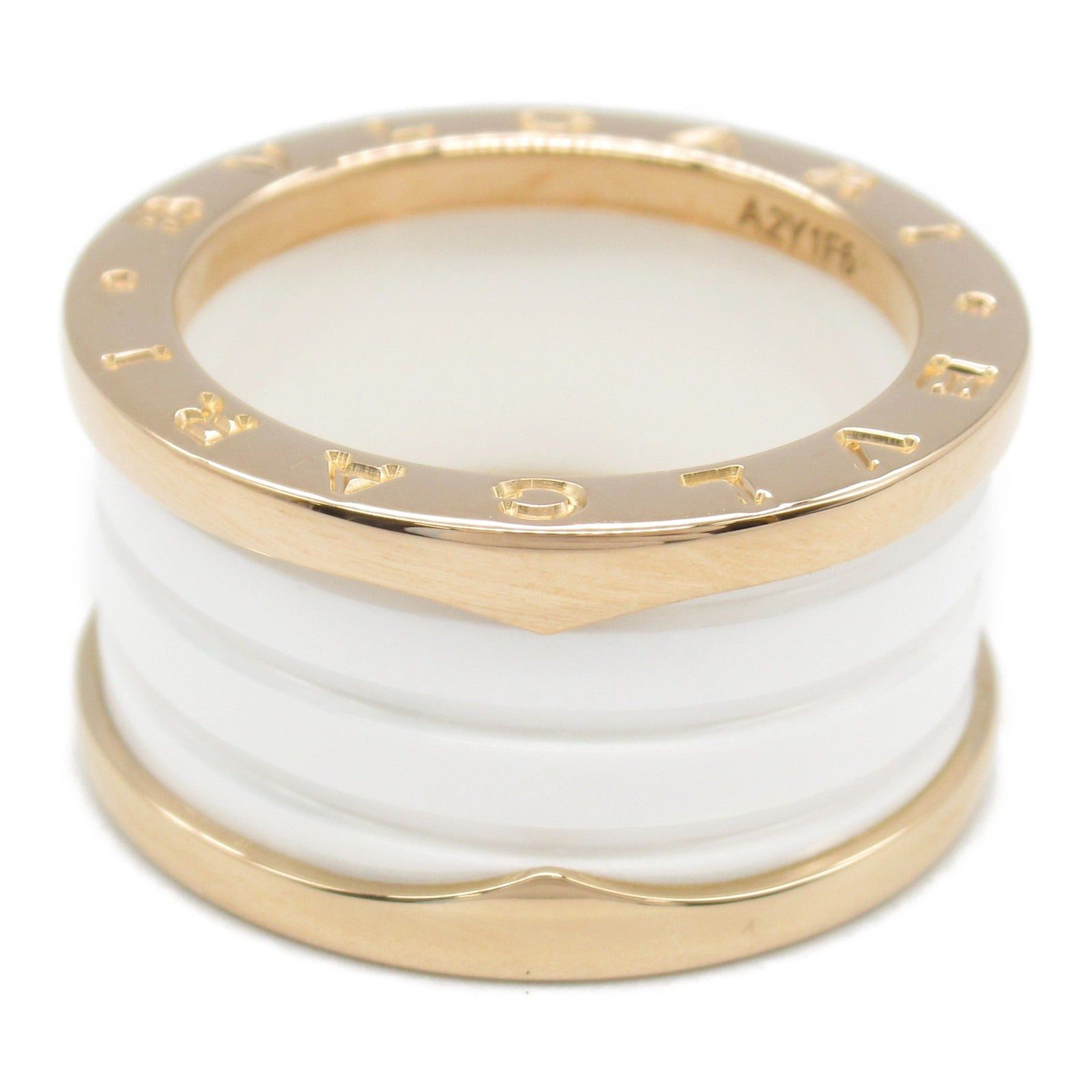 Bvlgari Bvlgari B Zero One Ring K18Pg (Pink Gold) Ceramic White Size ONE SIZE - 3 Thumbnail