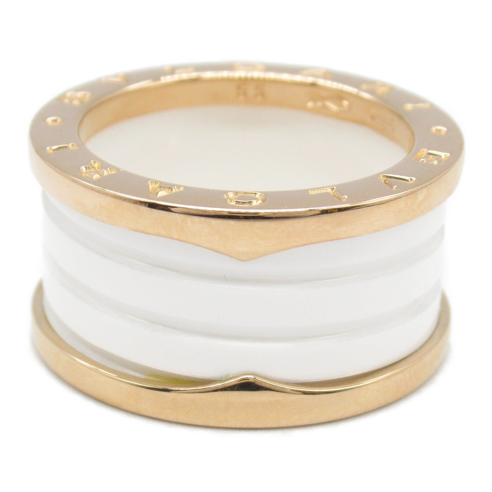 Bvlgari Bvlgari B Zero One Ring K18Pg (Pink Gold) Ceramic White Size ONE SIZE - 2 Thumbnail