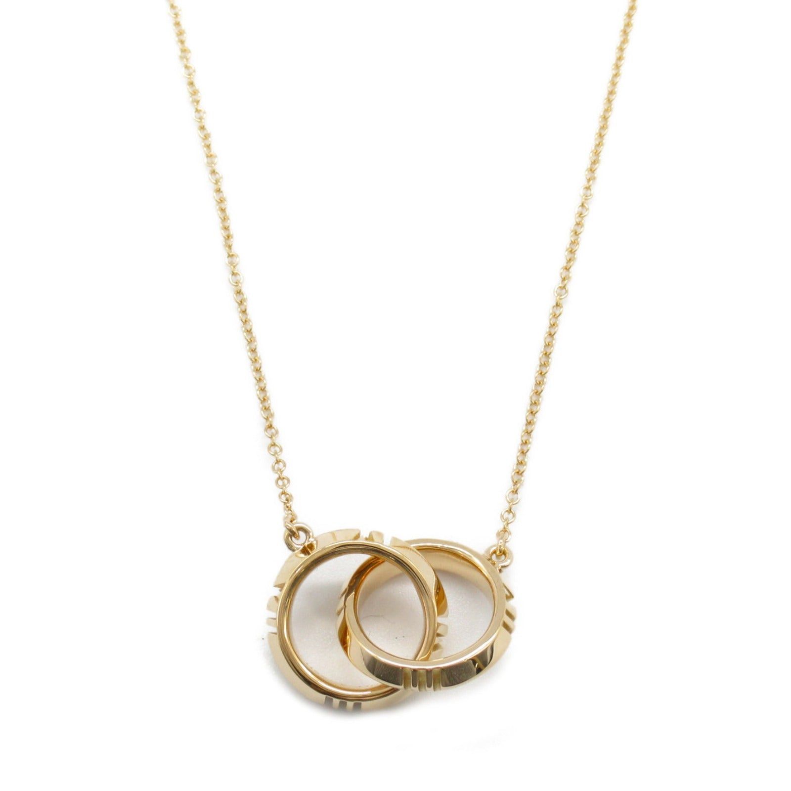 Tiffany & Co. Tiffany Co Atlas X Closed Interlocking Necklace K18Pg (Pink Gold) Gold Size ONE SIZE - 2 Thumbnail