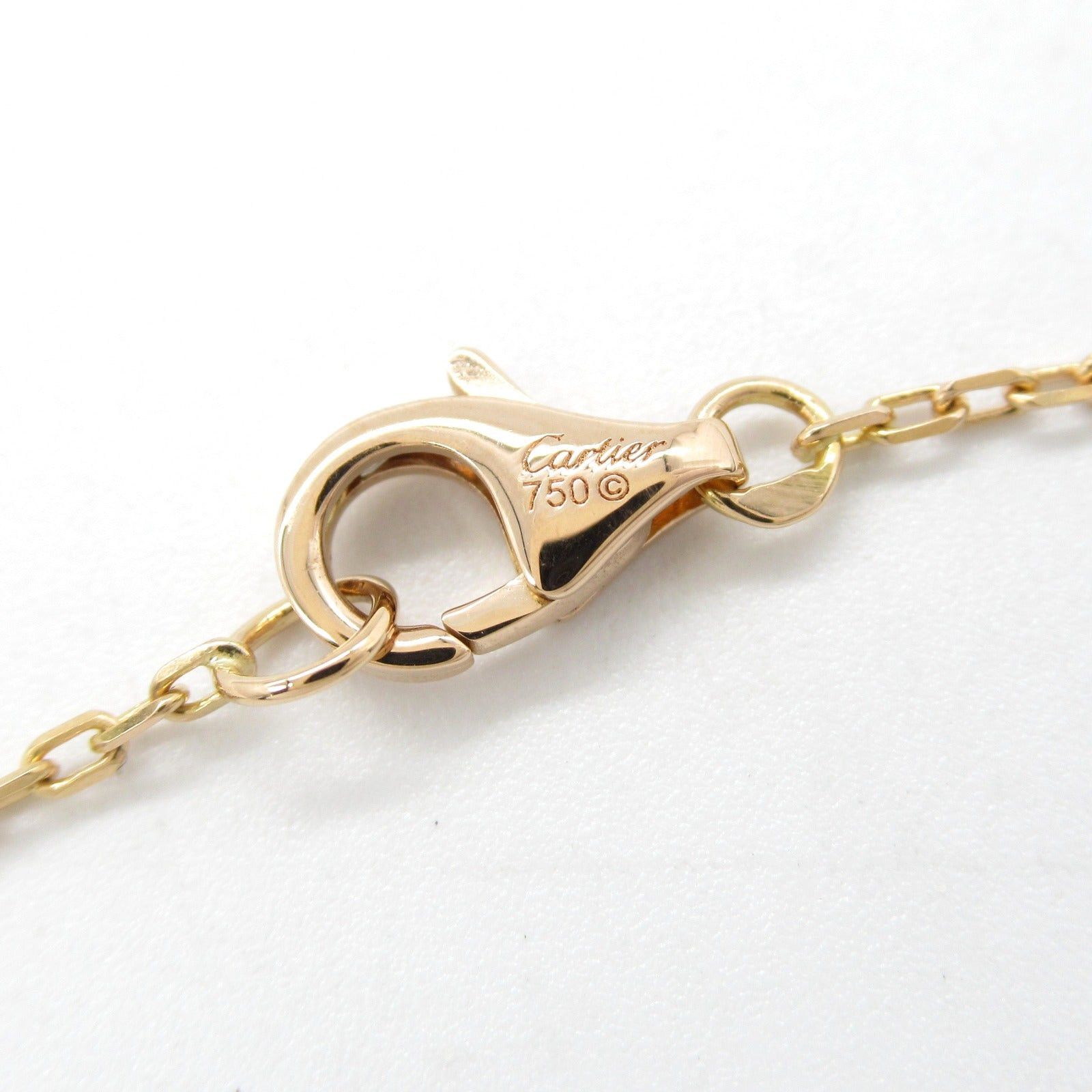 Cartier Cartier Logo Double C Pink Sapphire Necklace K18Pg (Pink Gold) Size ONE SIZE - 4 Thumbnail