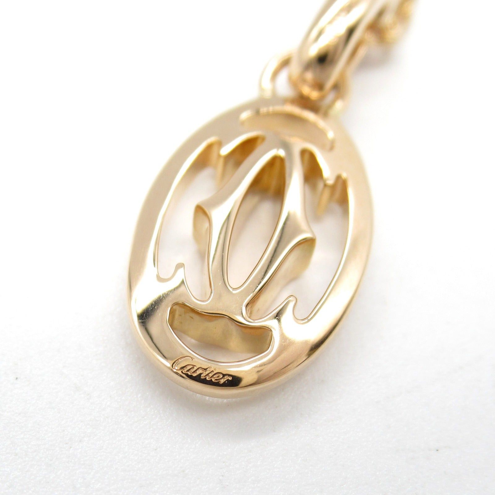 Cartier Cartier Logo Double C Pink Sapphire Necklace K18Pg (Pink Gold) Size ONE SIZE - 5 Thumbnail