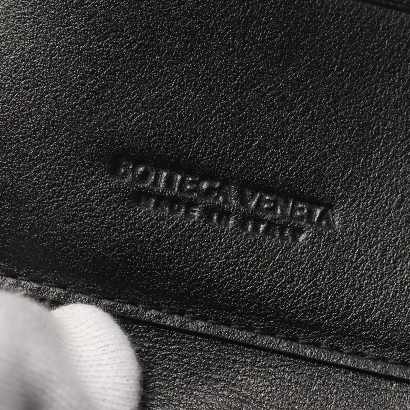 Bottega Veneta Bottega Veneta Intrecciato Compact Trifold Wallet Leather Black Size ONE SIZE - 5 Thumbnail