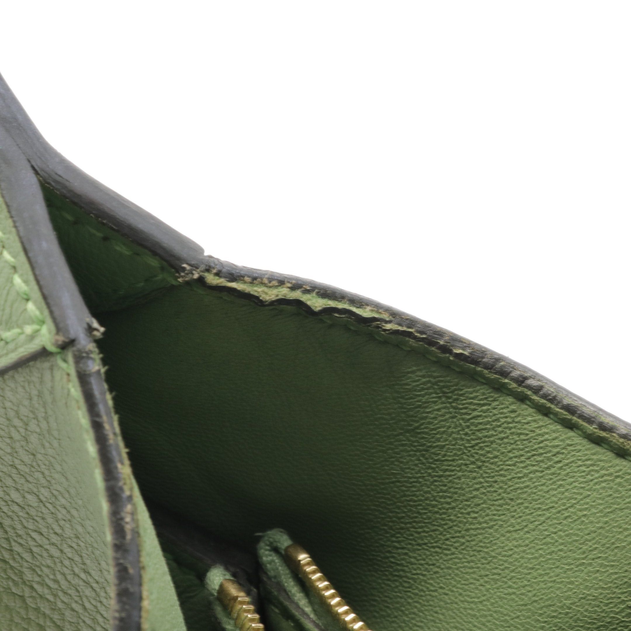 Hermes Hermes Trim Duo 24 Veil Cricket Shoulder Bag Evercolor Green Gold Hardware Y Stamp Size ONE SIZE - 10 Thumbnail