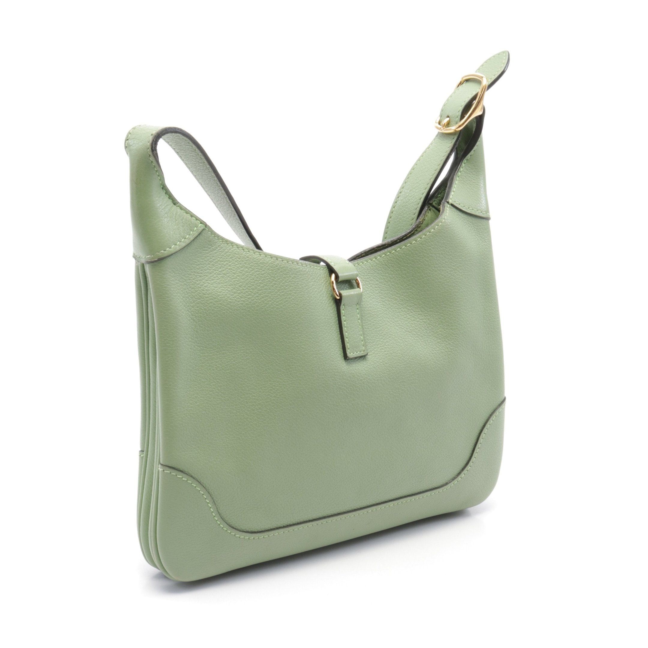 Hermes Hermes Trim Duo 24 Veil Cricket Shoulder Bag Evercolor Green Gold Hardware Y Stamp Size ONE SIZE - 2 Thumbnail
